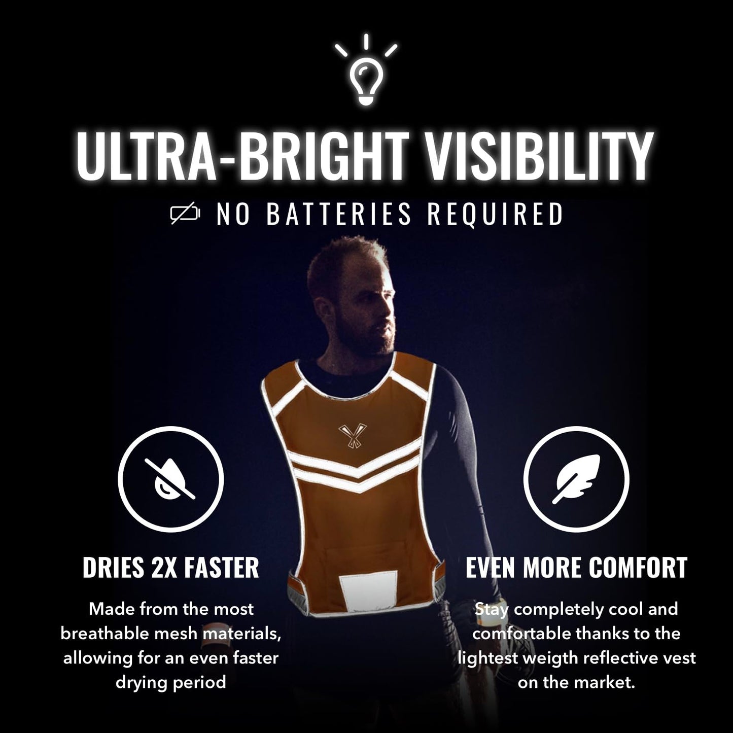 247 Viz Reflective Running Vest – Reflective Vest Running at Night for Walkers, Women & Men. High Visibility Reflective Gear, Cycling & Running Vest, High Vis Neon Safety Runners Reflective Vest