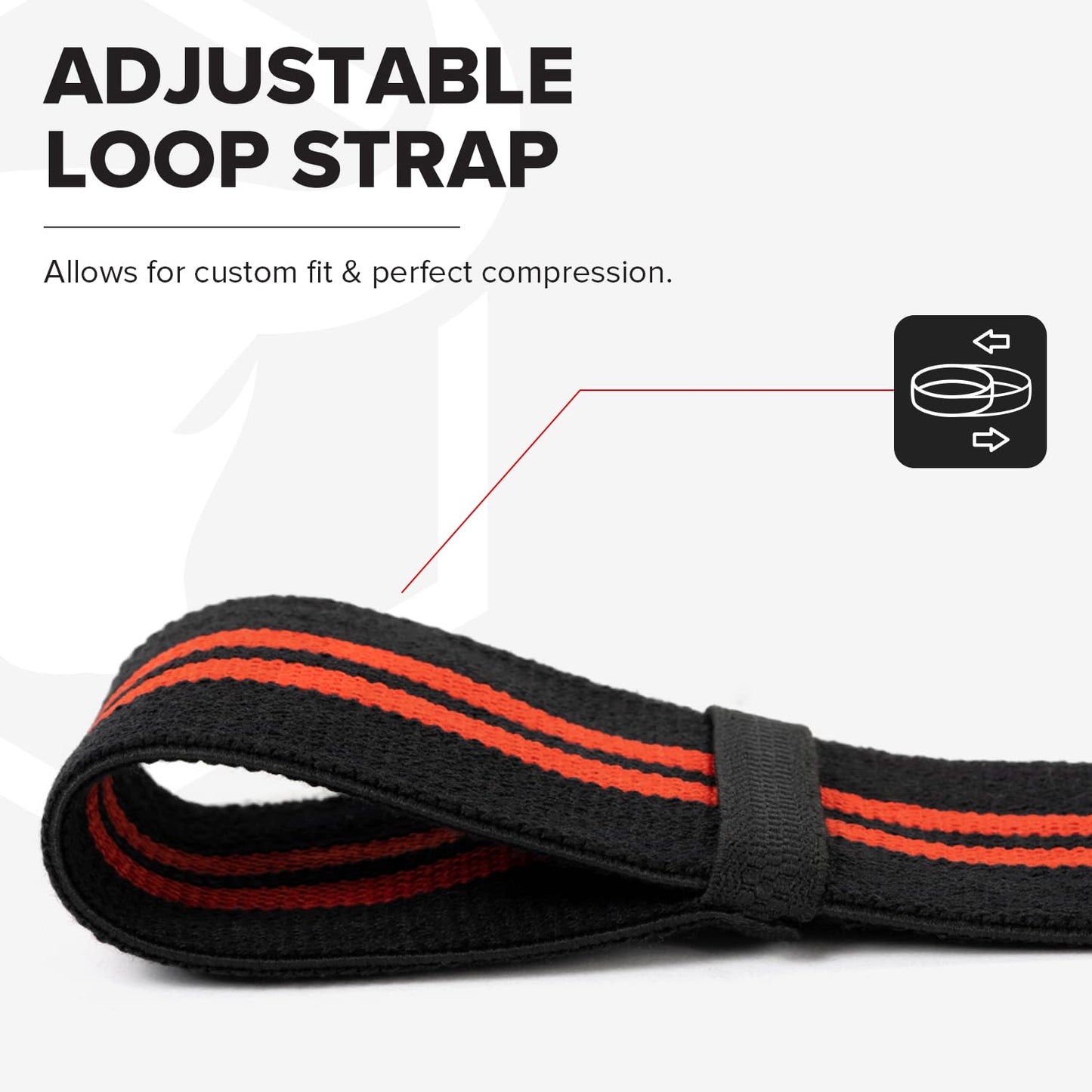 Elbow Wraps for Weightlifting (1 Pair) - 50" Elastic Elbow Braces for Weight Lifting - Elbow Support for Bench Press, Powerlifting, Fitness, & Gym Workout - Gym Elbow Straps Weightlifting (Black/Red)