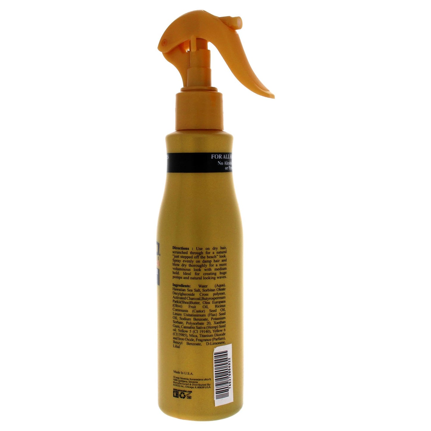 Eco Style ECOCO Ecoplex Texturizing Salt Spray - Contains Sea Salt And Natural Moisturizers - Adds Volume - Natural Matte Finish - Perfect Undone Beach Look - For All Hair Types - 8 Oz Hairspray