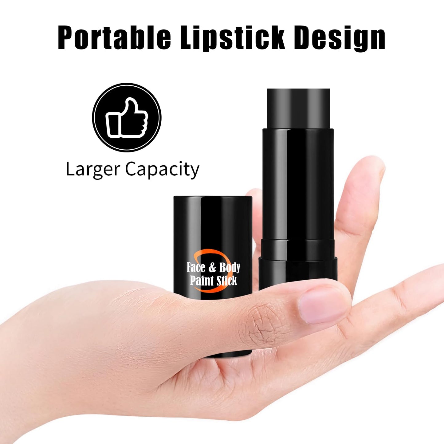 Drawdart Black Cream-Blendable Face Paint Stick, Portable Eye Black Stick for Sports, Full-coverage Cream Face Paint for Halloween SFX Makeup Cosplay Joker Costume Parties