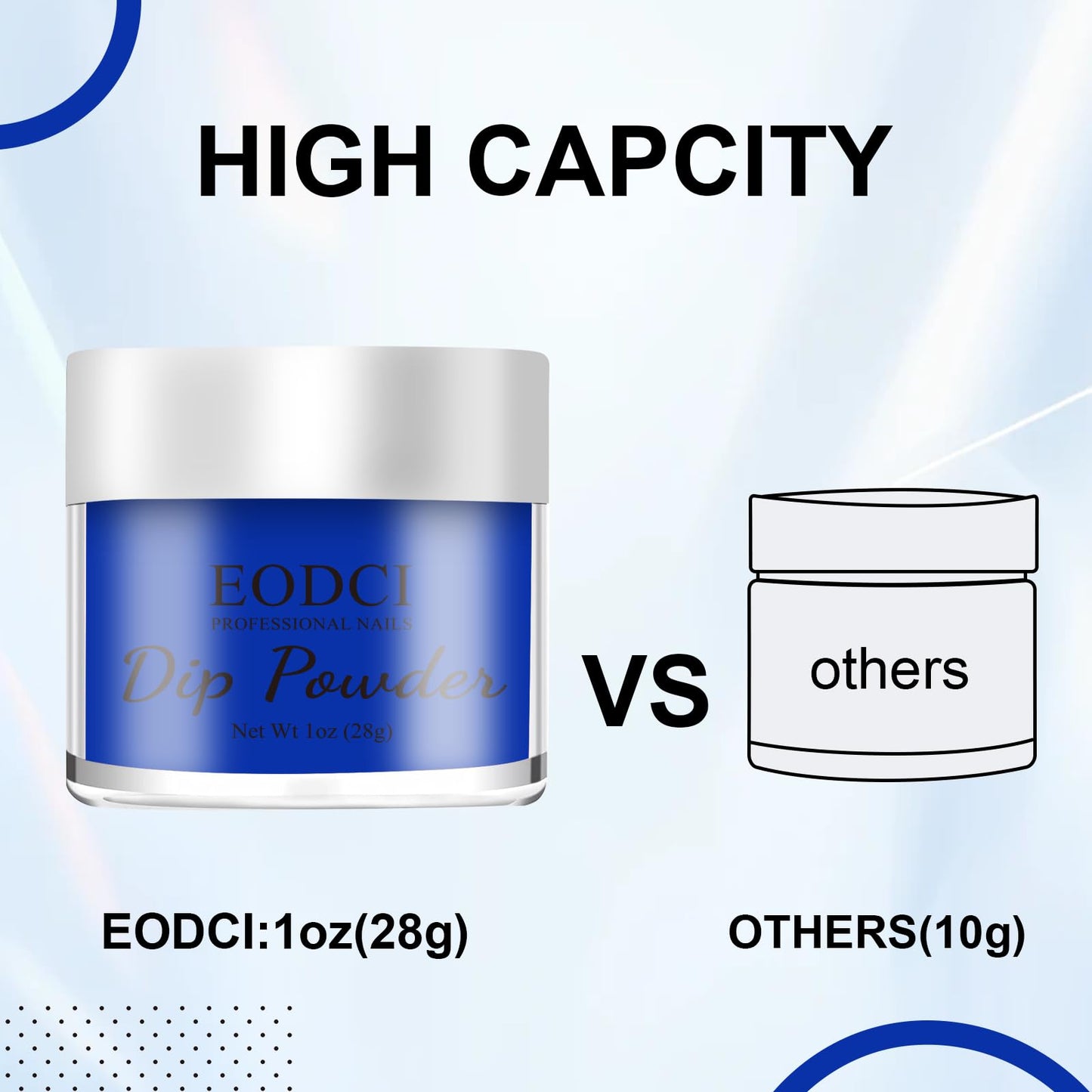 EODCI Blue Nail Starter Dip Powder Kit, 1OZ Nail Dip Powder With Base & Top Coat/Activator Dip Nail Art French Manicure Nail Starter & Professional Home DIY Salon Use