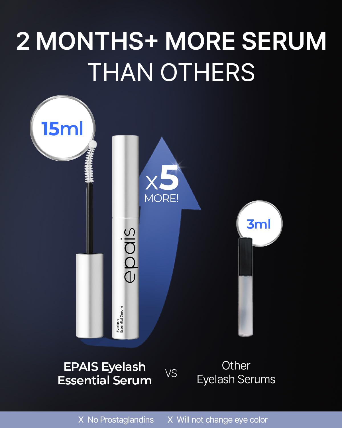 EPAIS Essential Eyelash Growth Serum (Pack of 2) 15ml/0.5fl.oz