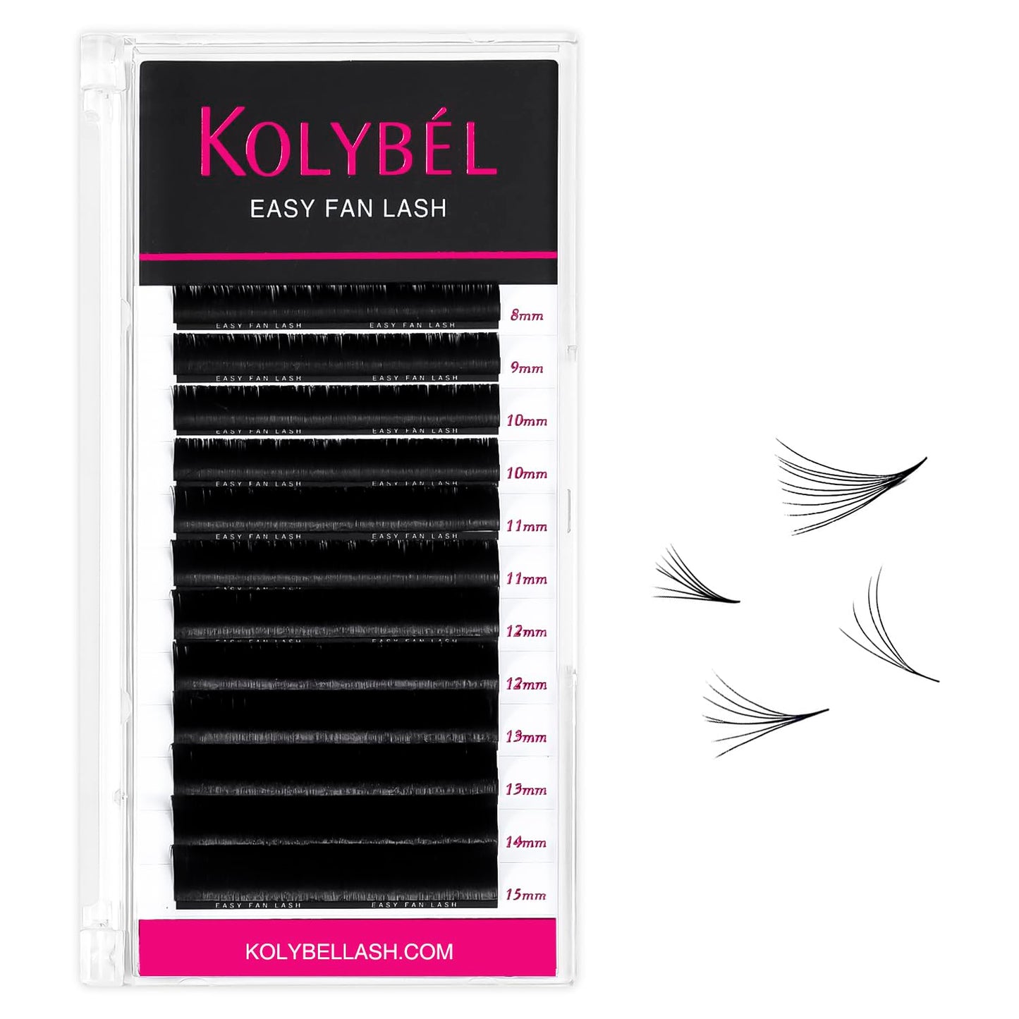 Easy Fan Lashes 0.05 D 15-20MM & Easy Fan Lashes 0.05 D 8-15MM