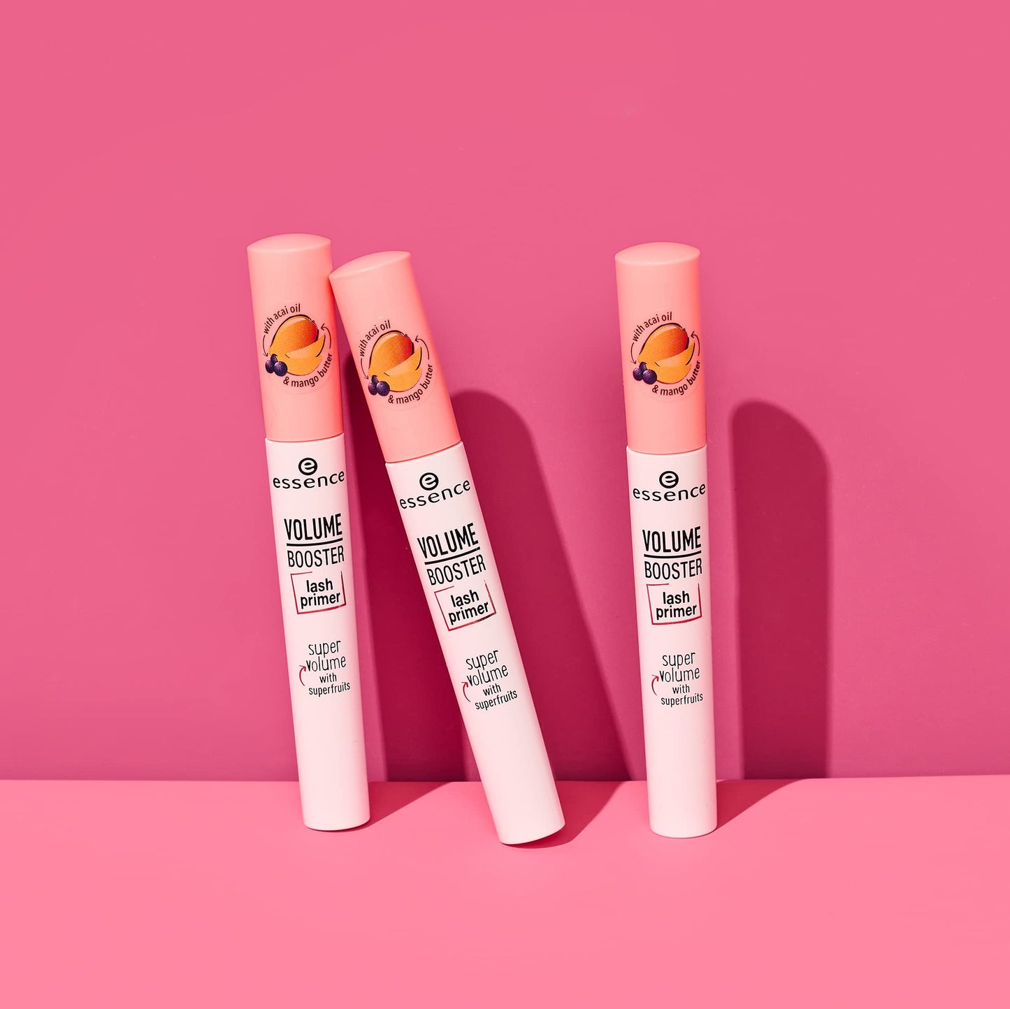 essence | Volume Booster Lash Primer Mascara | Infused with Mango Butter and Acai Oil for Nurtured Lashes | Conditioning Mascara Primer | White | Vegan | Paraben & Cruelty Free (Pack of 3)