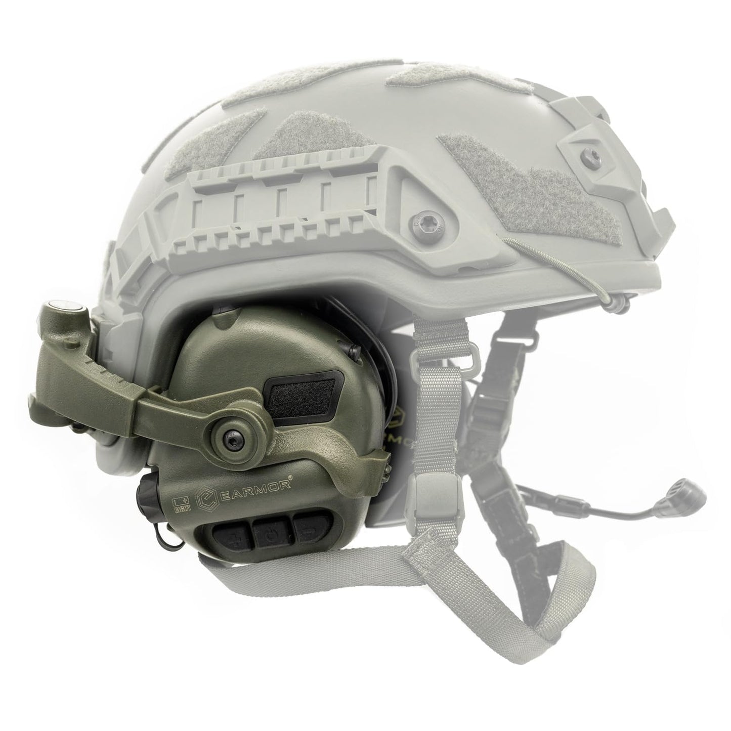 EARMOR M32X Tactical Communication Headset with ARC Rail Helmet Mount Adapters - Noise-Canceling for Shooting and Outdoor Activities