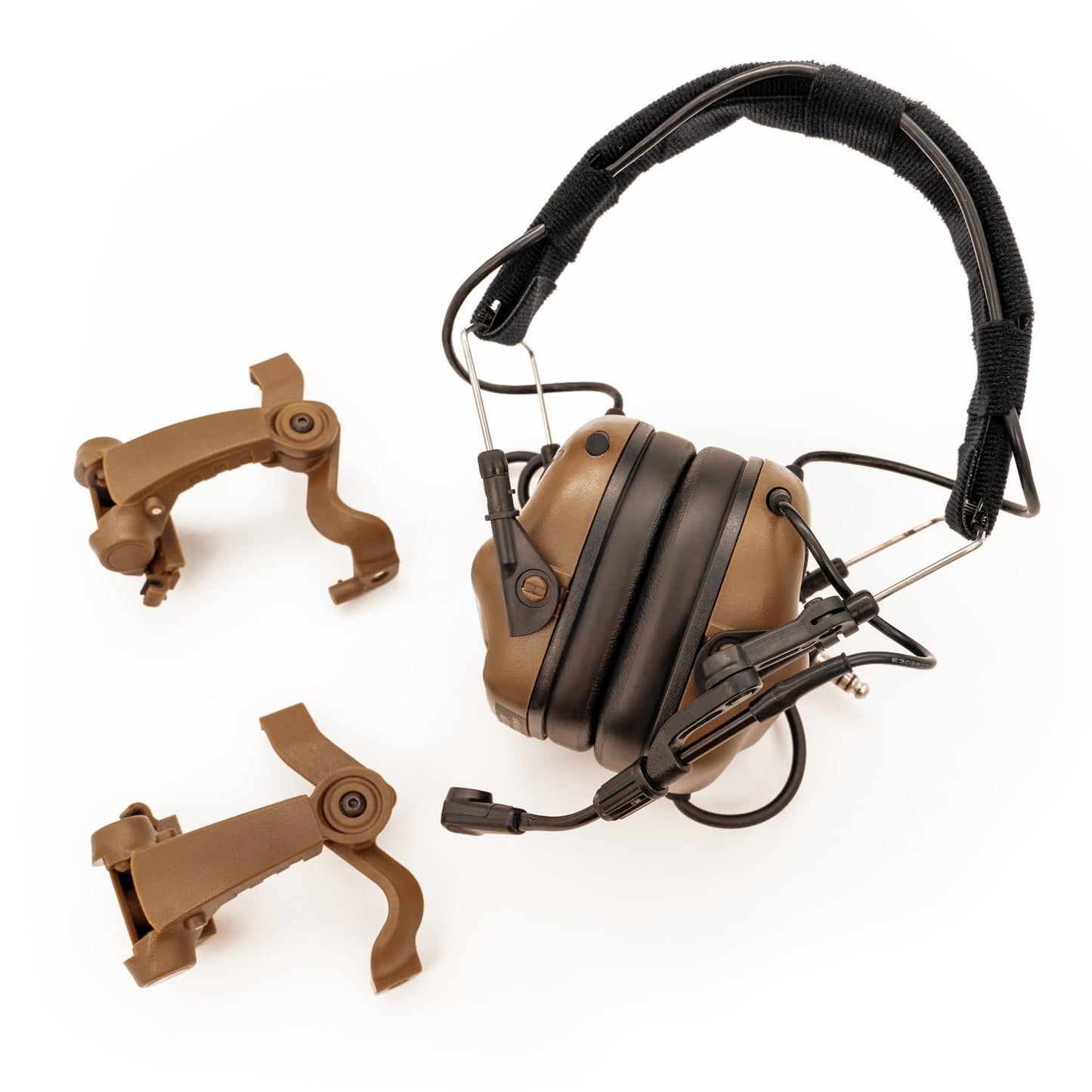 EARMOR M32X Tactical Communication Headset with ARC Rail Helmet Mount Adapters - Noise-Canceling for Shooting and Outdoor Activities