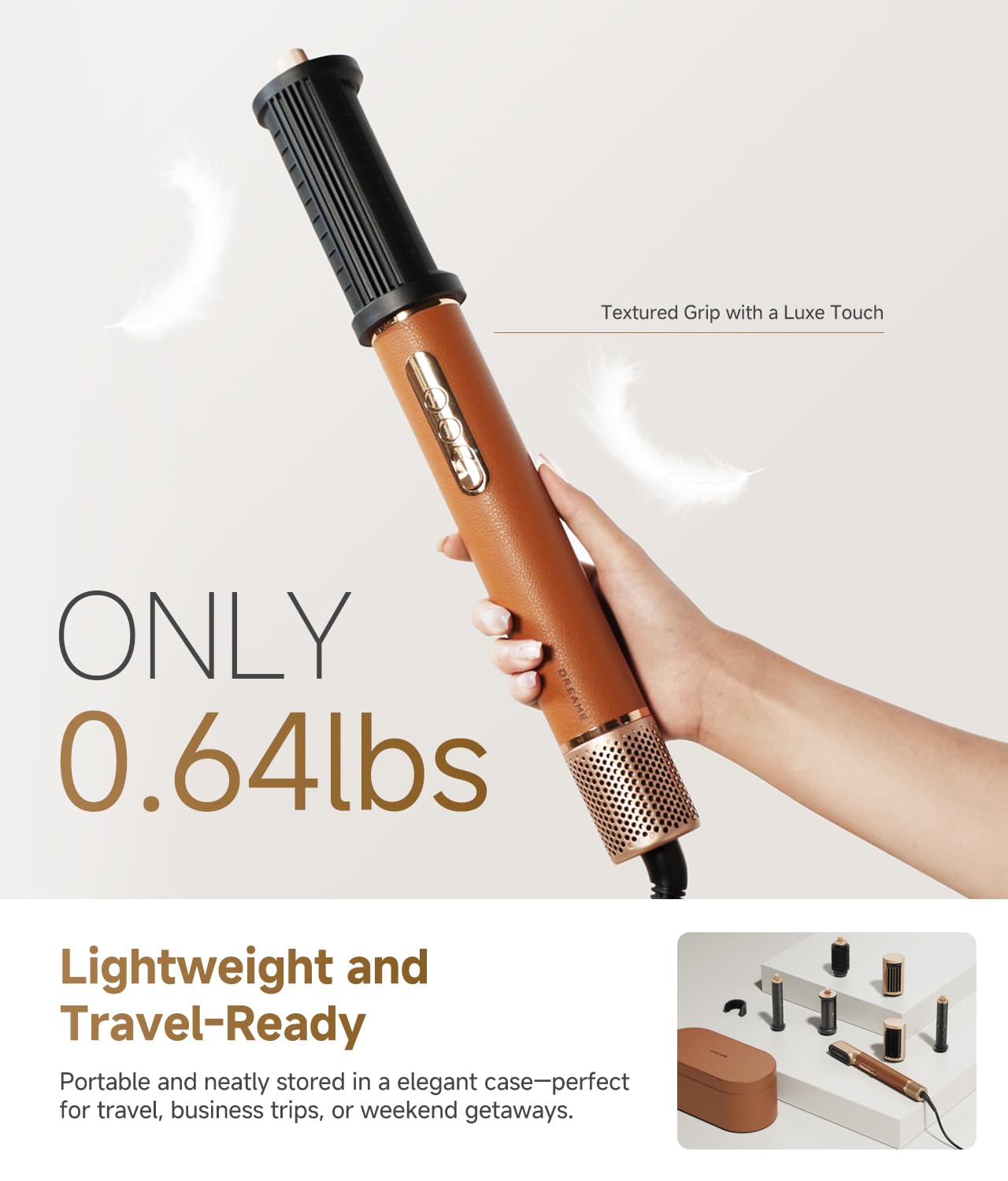 DREAME AirStyle Pro 7-in-1 Hair Styler & High Speed Dryer | Magnetic Attachments for Curling, Smoothing, Volumizing | Fast Drying, Frizz Control, Cool Shot | Luxury Leather Package
