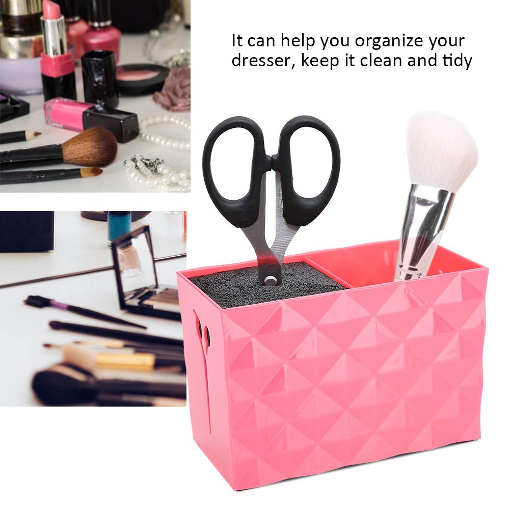 Double Case Professional Salon Stylish Hairdresser Scissor Combs Clips Storage Case Hairdressing Tools Accessories Holder Rack Shears Rack for Pet Groomer (Red)