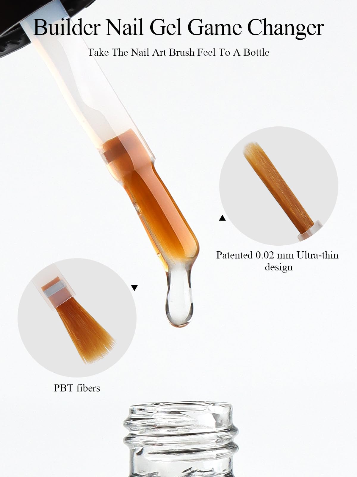 EBANKU 30ML Gel Builder for Nails, 8 in 1 Cover Rose Nail Strengthener Extension Gel Hard Gel Builder Ultra-thin Brush in Bottle for Apex Nail Building Salon DIY Manicure Nail Art Design for Women