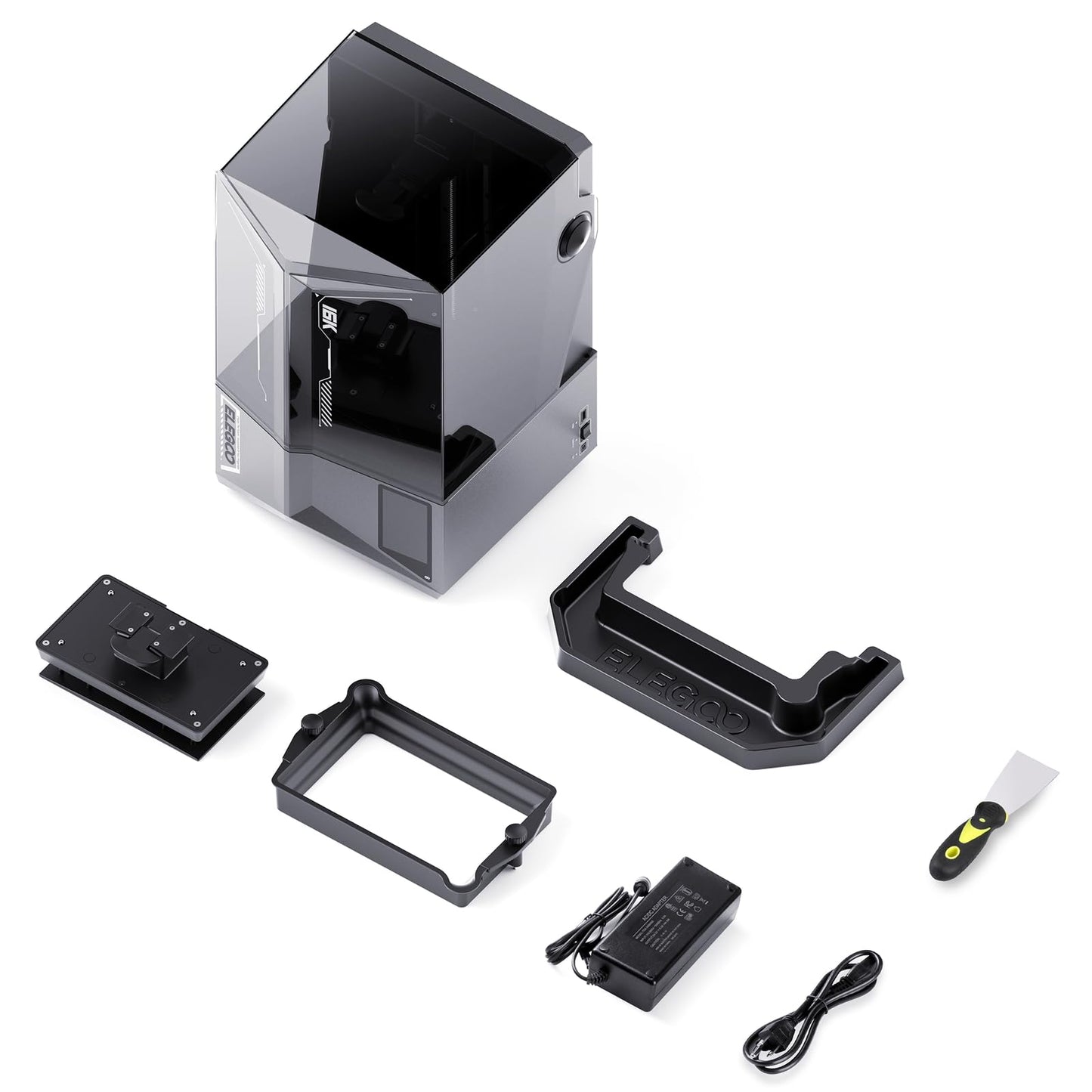 ELEGOO Saturn 4 Ultra 16K Resin 3D Printer with 10" 16K Mono LCD and Flip-up Lid, Smart Tank Heating at 30 ーC, 150mm/h High Speed Printing, Large Printing Size of 8.33x4.66x8.66 Inches