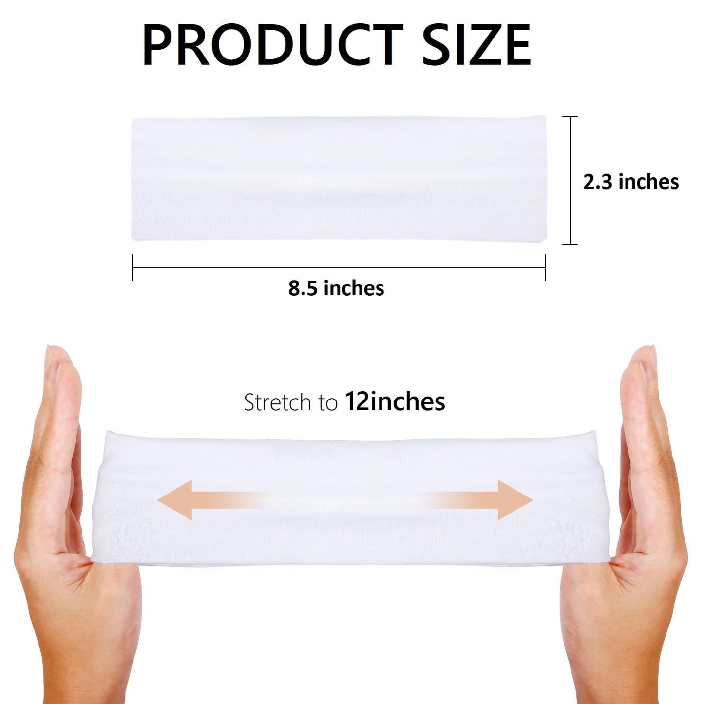Elastic Non-Slip Soft Cloth Fabric Women's Headbands 16 Pack - Yoga, Running, Sports Hair Accessories in Black, Brown, Beige, Thick