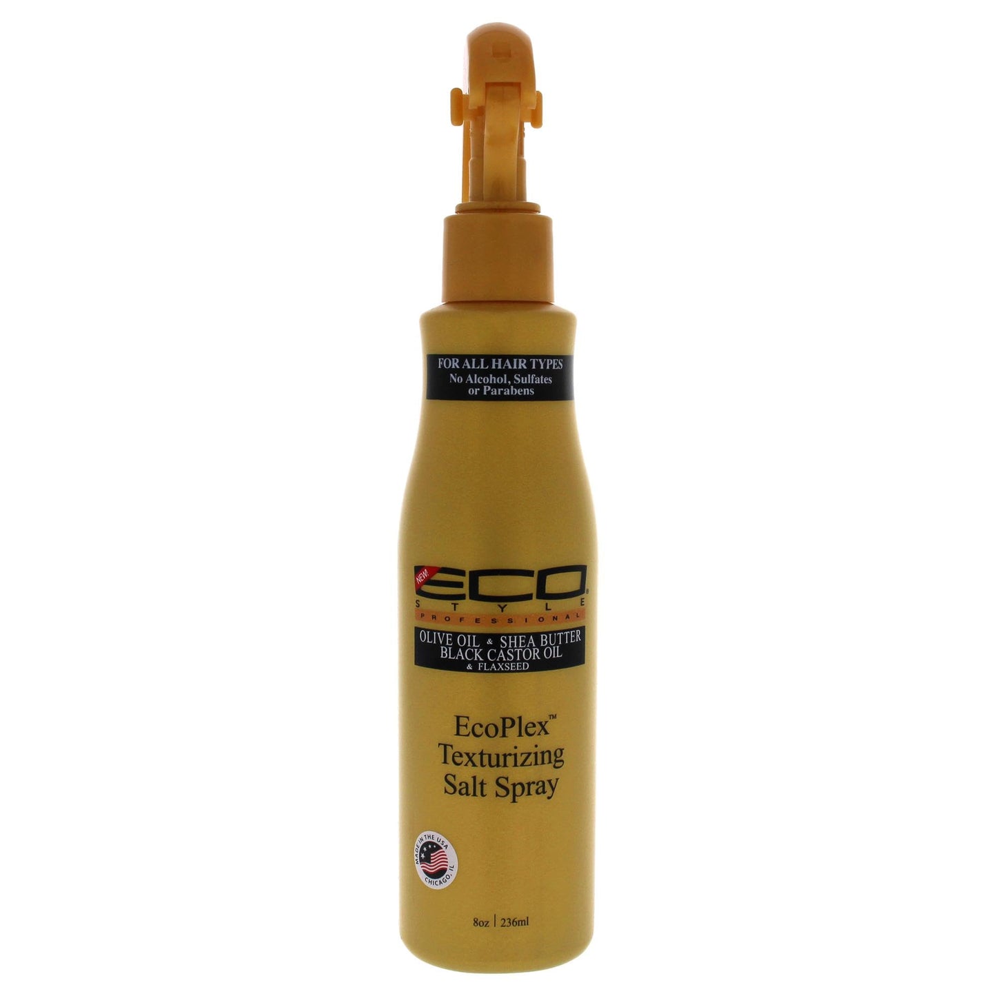 Eco Style ECOCO Ecoplex Texturizing Salt Spray - Contains Sea Salt And Natural Moisturizers - Adds Volume - Natural Matte Finish - Perfect Undone Beach Look - For All Hair Types - 8 Oz Hairspray