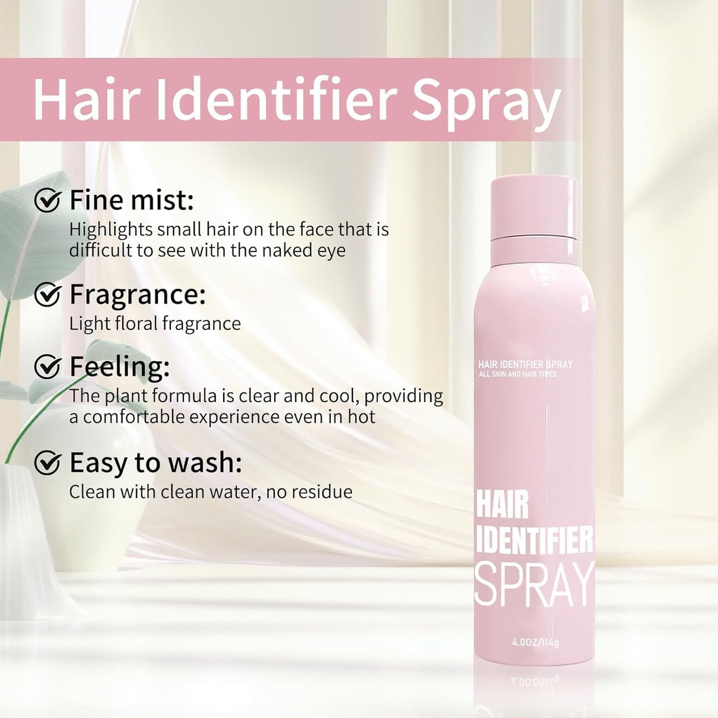 enttgo Hair Identifier Spray for Face Shaving, Body Hair Identifying Spray Plus Razor