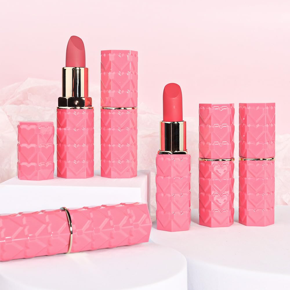 3 Pcs Matte Velvet Lipstick for Women Set,Nude Long Lasting Matte Lipstick 24H Waterproof for Girls Natural Lip Makeup,Matte Non-Stick Lipstick Makeup for Women,labiales magicos 24 horas originales