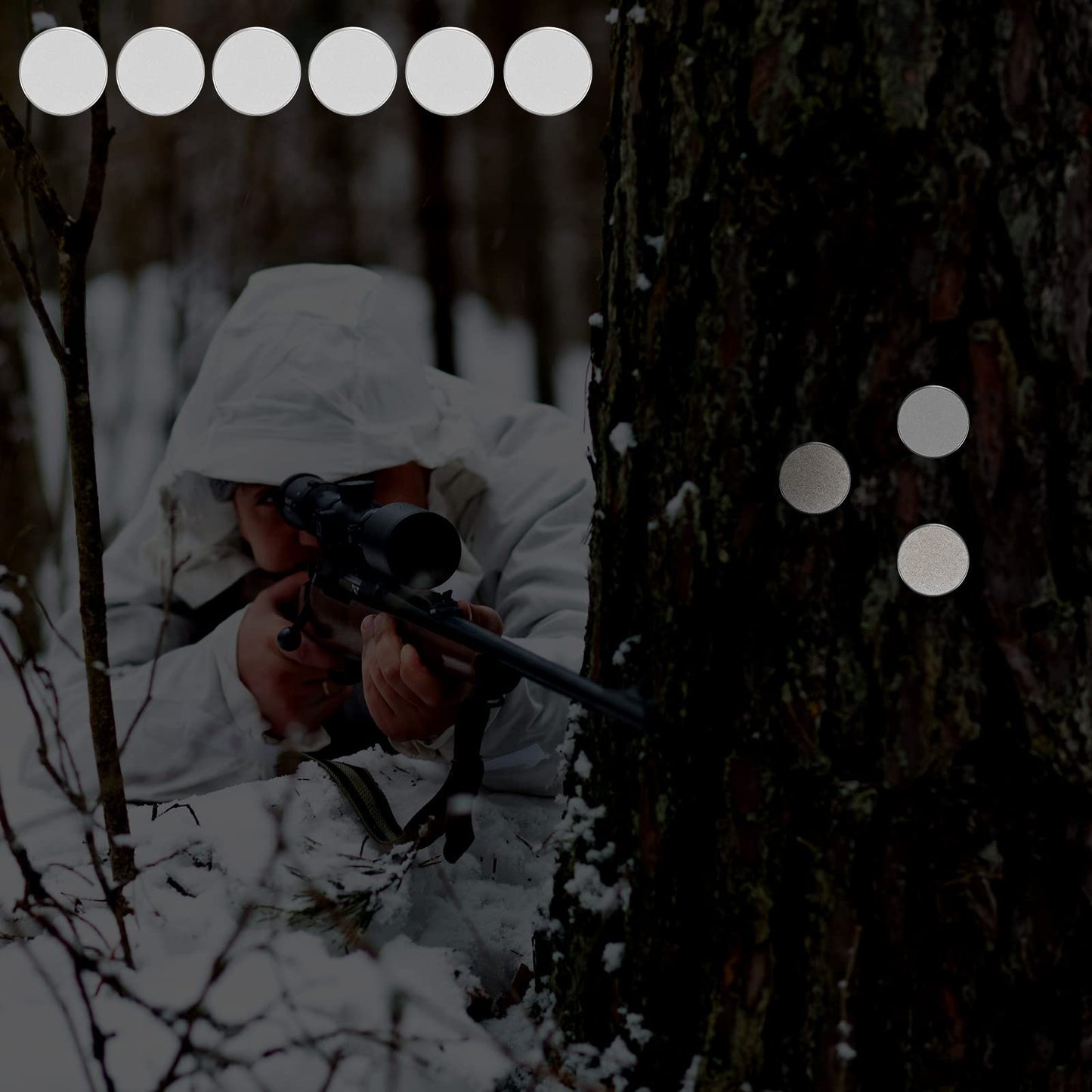 Epakh 200 Pack Reflective Tacks Trail Marking Tacks Glow Tacks Reflective Trail Markers Hunting Reflector Tacks Mark Trail Reflective Thumb Tacks for Hunting Hiking Camping Tree Stand (White)