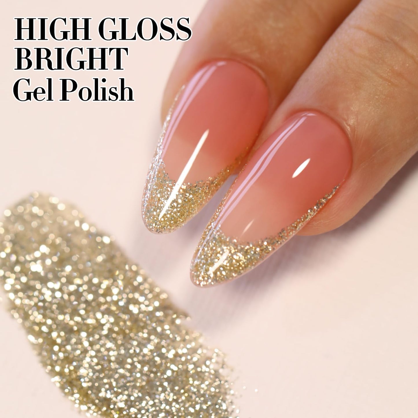 Double Rhythm 15ML Glitter Gel Polish Shimmer Reflective Holographic Color Magnetic for Nail Art Salon DIY at Home (B1122)