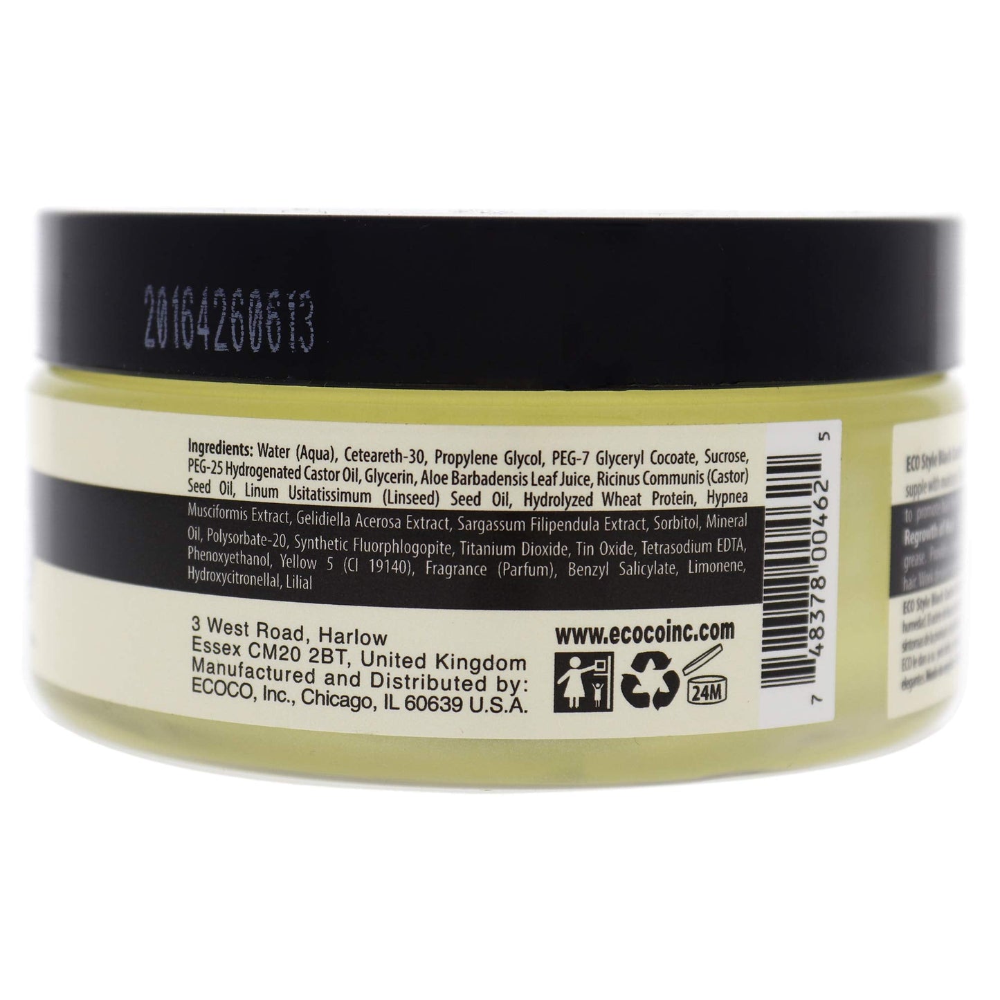 Eco Style Ecoco Gel - Black Castor Flaxseed Oil - Long Lasting Shine - Nourishes And Repairs Damaged Hair - Promotes Healthy Scalp - Provides Superior And Weightless Hold - Effortless Style - 8 Oz
