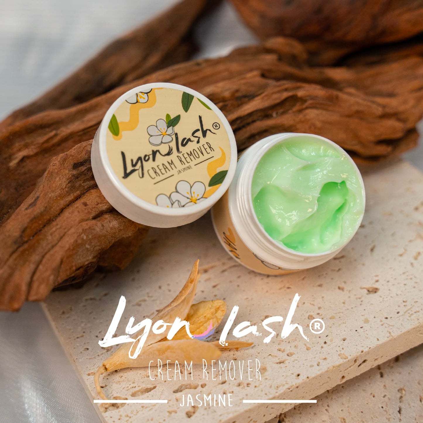 LyonLash Pro Gentle Cream Remover 15g 0.51fl. oz | Removes Eyelash Extension Glue Effectively| Low Irritation for Sensitive Skin | Essential Lash Extensions Supplies (Jasmine)