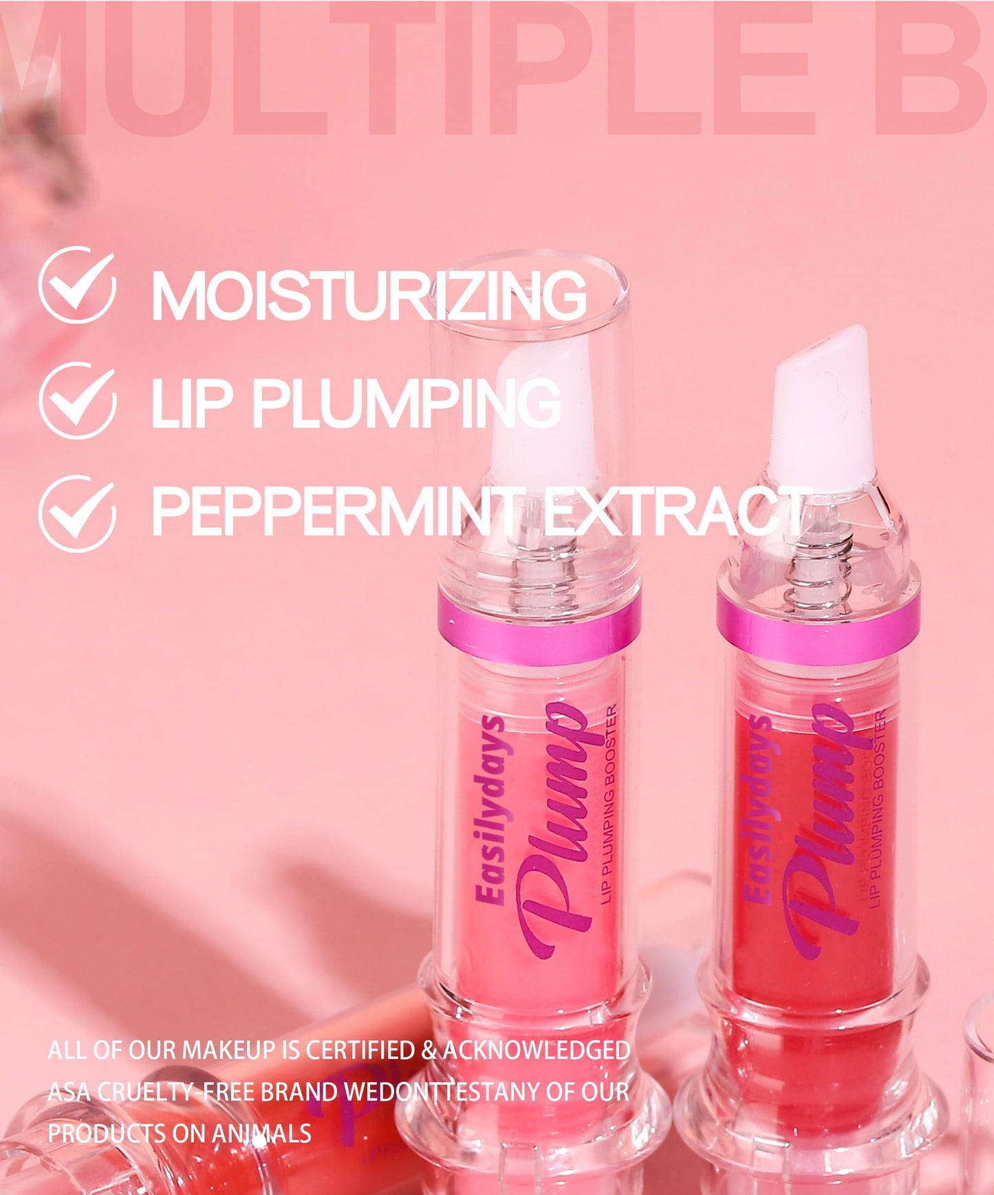 Easilydays 3 Colors Lifter Gloss, Spicy Lip Plumping Booster Lip Glossy Lipstick, Hydrating, Volumizes, High-Shine, Fuller Mirror Lip Glaze, Plump &Pout Lip Plumper for Women Girls, Set #04,05,06