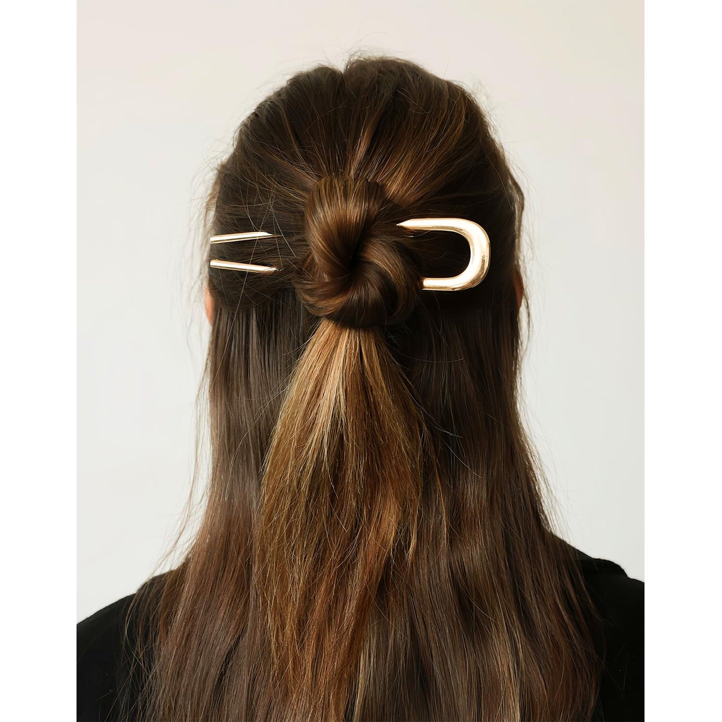 2 Pcs Metal French Hair Pins, French Twist Hair Pin for Buns, U Shaped French Pins for Women Girls, Hair Sticks, Hair Fork