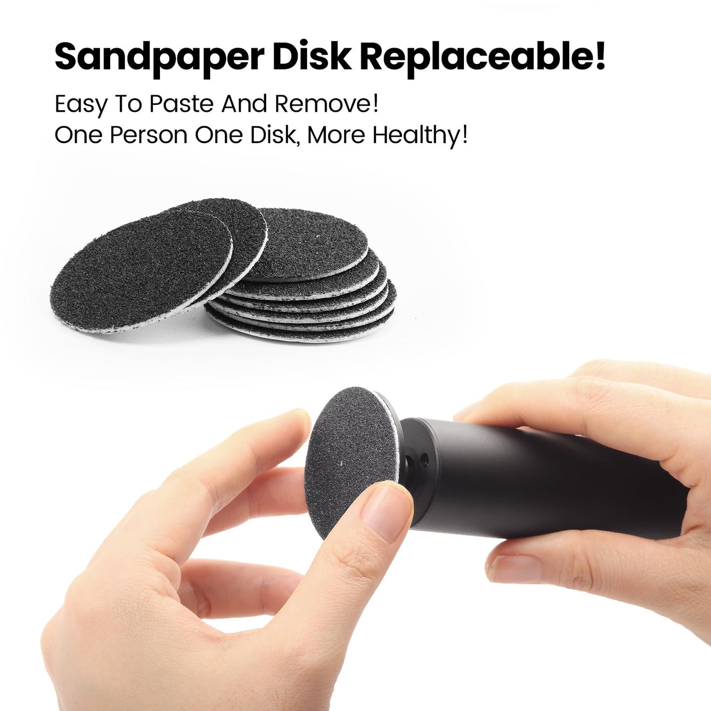 120pcs Replacement Sandpaper Refill Discs for Electric Foot File Callus Remover Tool for Men Women Dead Cracked Hard Skin (60 Grit+100 Grit)