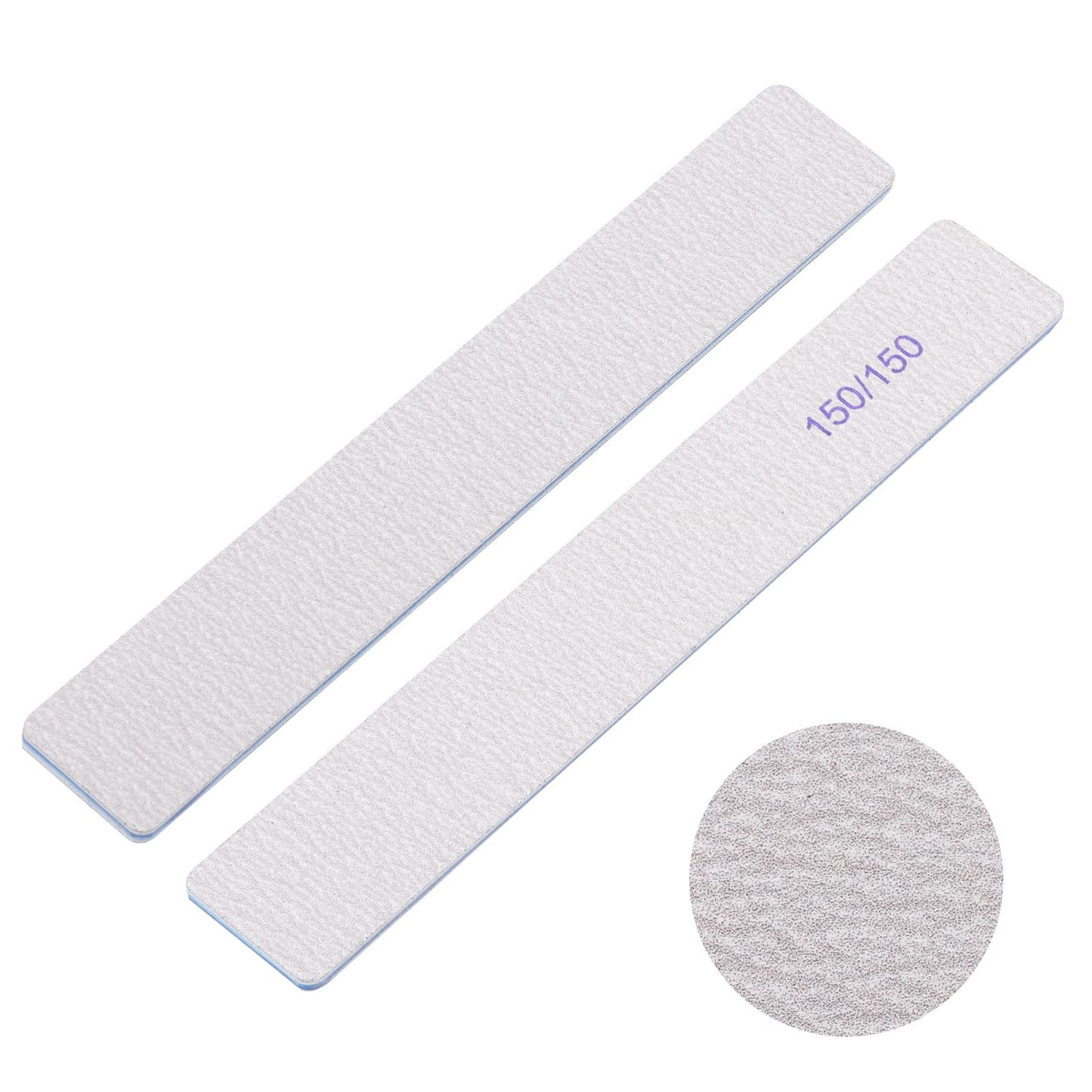100 Pieces Rectangle Nail Files 150/150 Grit Reusable Buffering Files Double Sided Emery Boards for for Acrylic Nails, Gel Nails, Natural Nails
