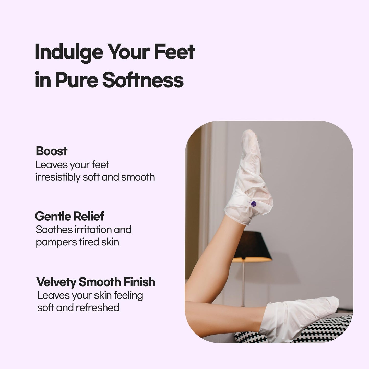 Epielle Relaxing Foot Masks - Melatonin & Lavender Extract | Deep Moisturizing | 100% Vegan & Cruelty-Free | 6 Pack Socks | Beauty Gifts, Easter Gifts, Mother's day Gifts