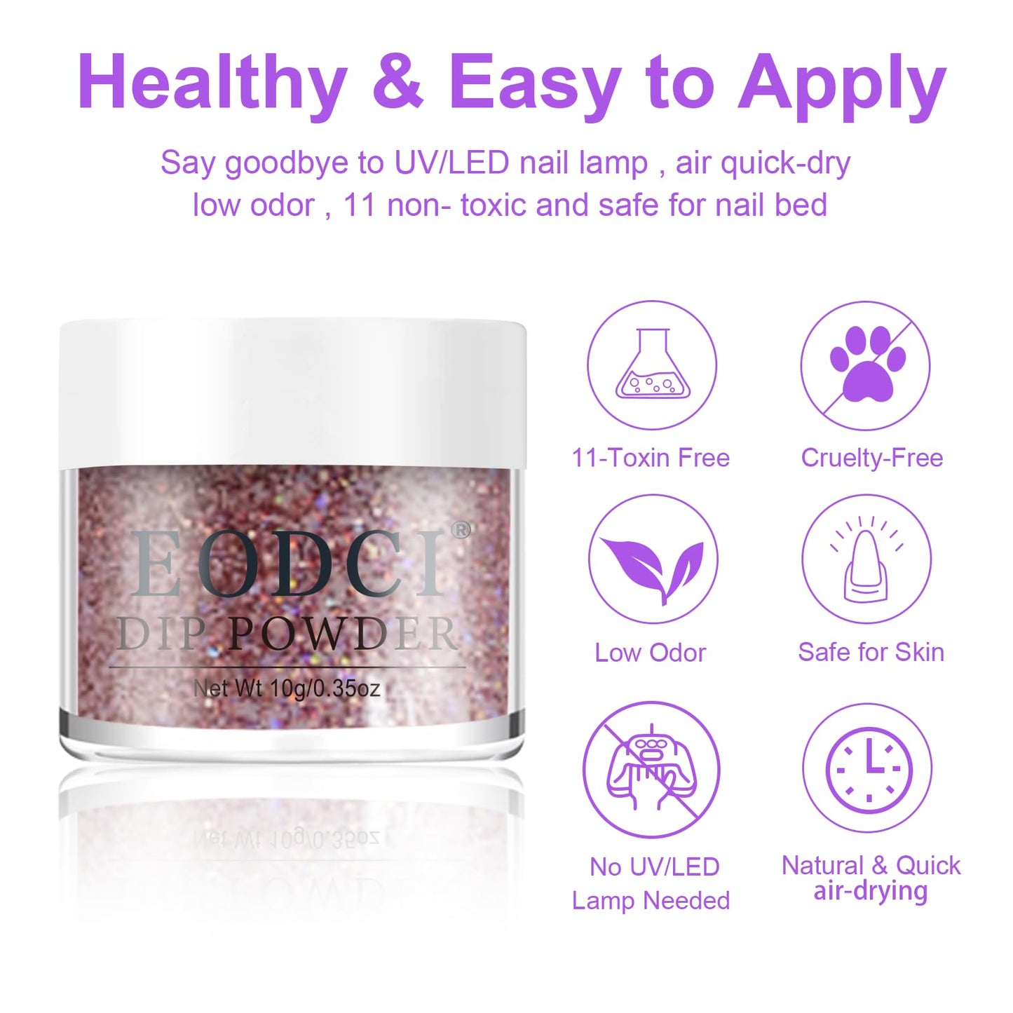 Eodci Dip Powder Nail Set, 6 Colors Nude Series 12 Pcs Dipping Powder Kit With Base & Top Coat/Activator/Brush Saver,Nail Art Dip Manicure Kits Odor-Free&Long-Lasting, No Needed Nail Lamp Curing