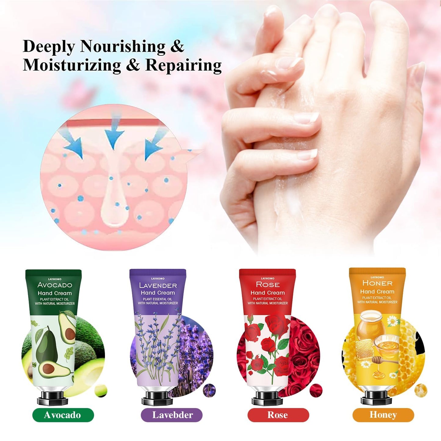 Easter Basket Stuffers for Teens,Mothers Day Gifts for Wife-20 Pack Hand Cream Gifts Set,Hand Lotion Travel Size for Dry Hands,Thank You Gifts,Stocking Stuffers for Adults,Teacher Appreciation Gifts