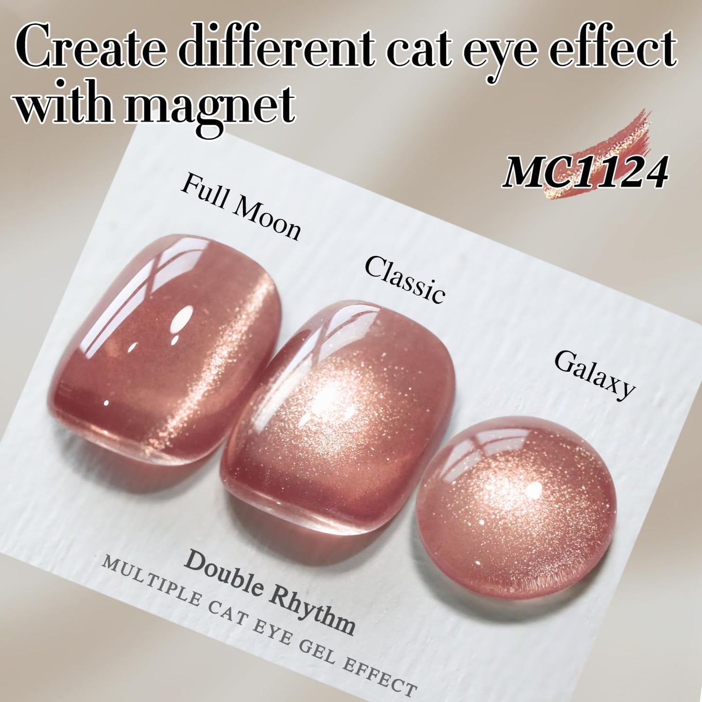 Double Rhythm 15ML Ice Glass Cat Eye Gel Polish with Magnet Holographic Glitter Shimmer Translucent Sheer Color Salon Soak Off Magnetic Nail at Home (Plum Purple-MC1124)