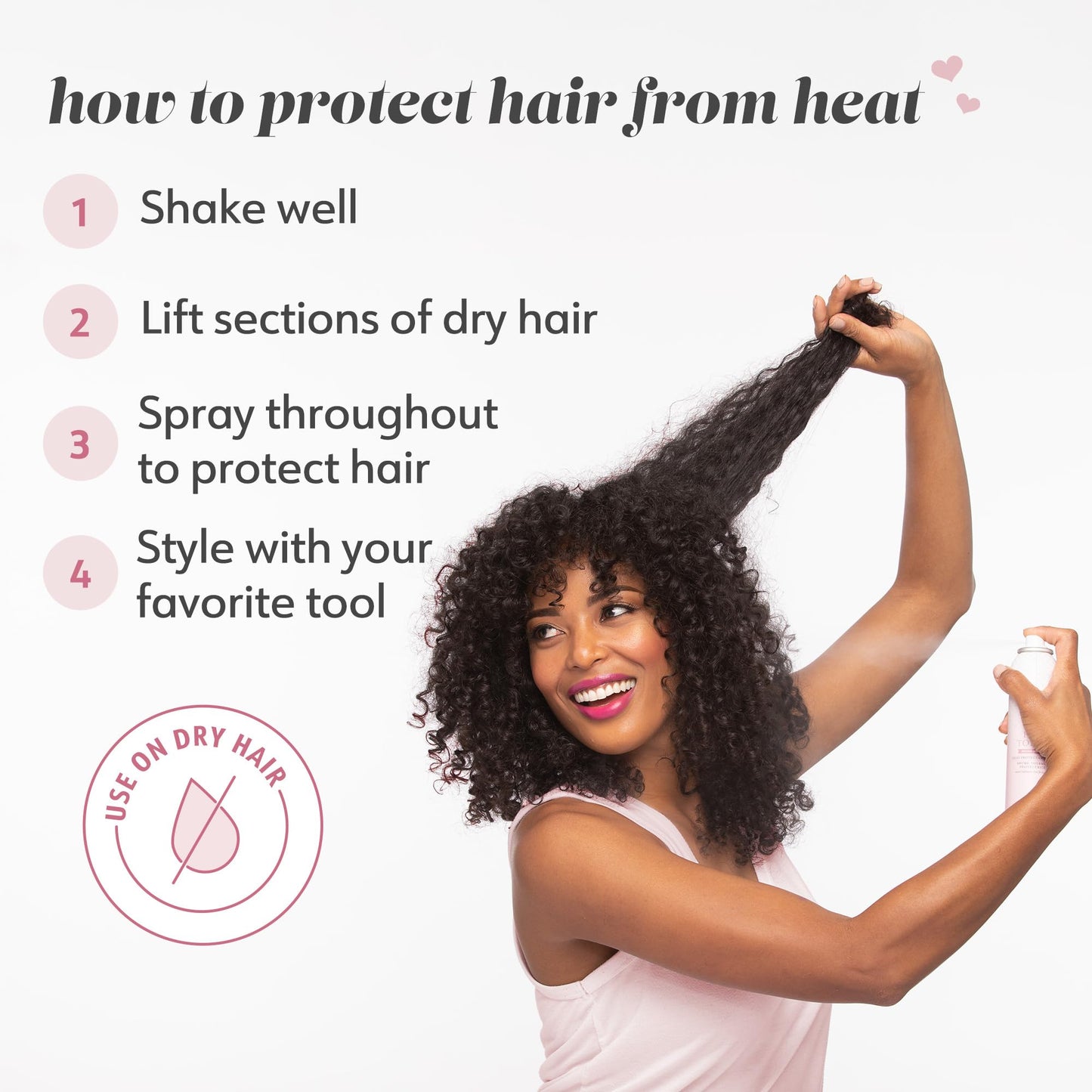 Drybar Hot Toddy Heat Protectant Mist Blanc Scent - Travel Size | Lightweight Heat Protectant for Hair protects from Heat & Styling with Curling, Straightening and Styling Irons