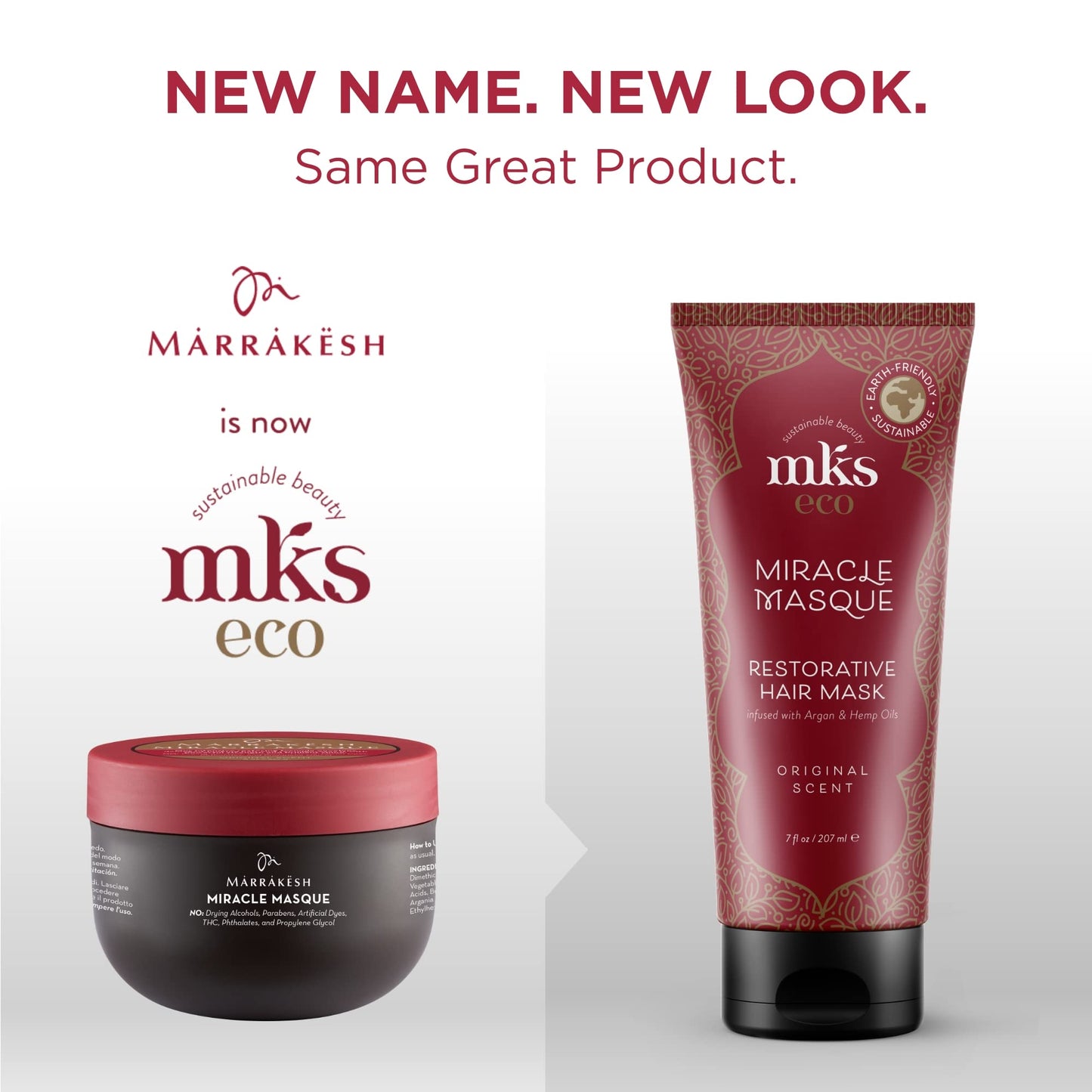 Earthly Body MKS eco Miracle Masque, Original Scent - 7 oz - Restorative Hair Mask - Revitalizes Dry, Damaged & Distressed Hair - With Moroccan Argan Oil, Hemp Seed Oil - Vegan & Cruelty Free