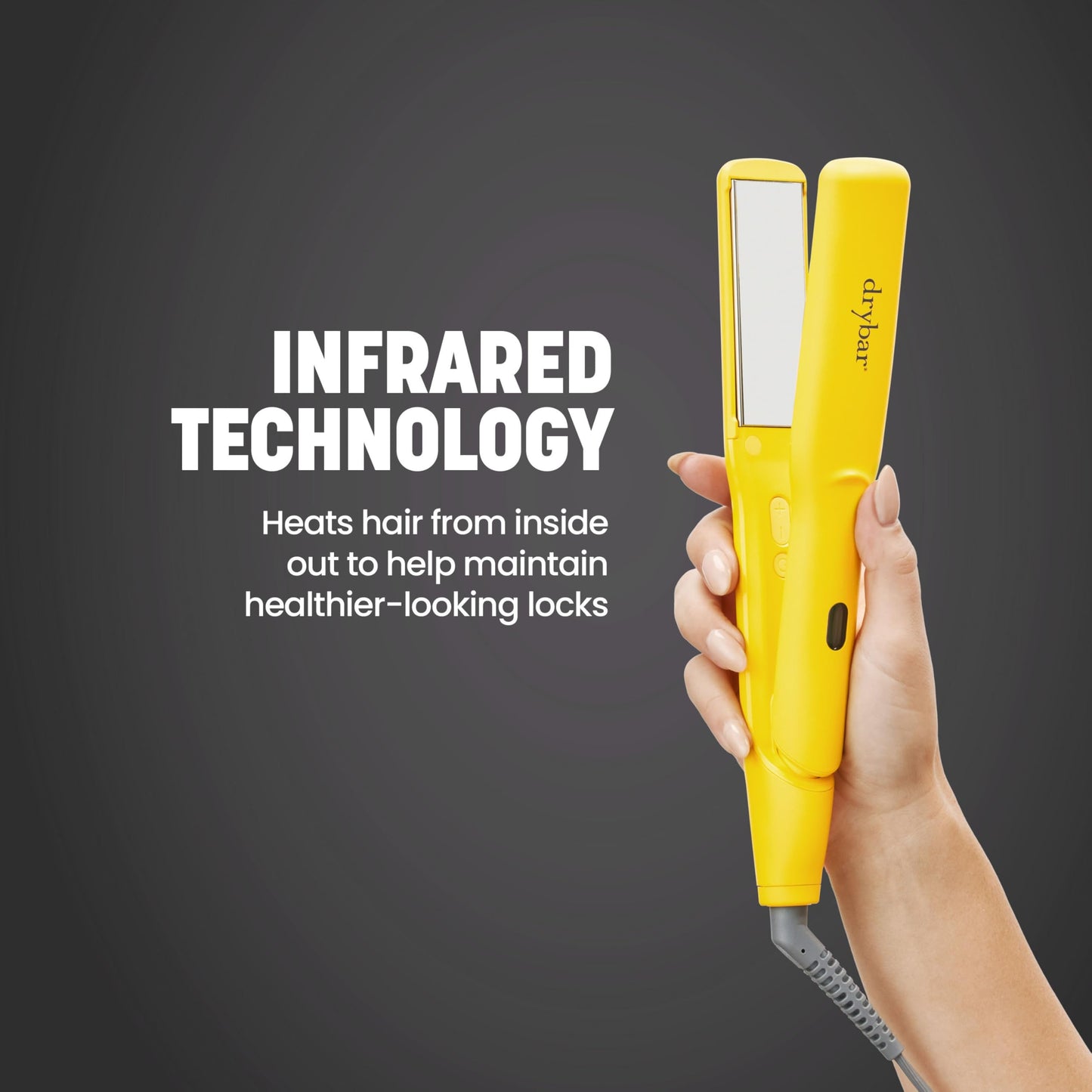 Drybar The Tress Press Straightening Iron 1.25" - Ionic Technology for Smooth, Shiny Hair - Straighten or Wrap Around Barrel to Create Curls, Waves, or Sleek Styles