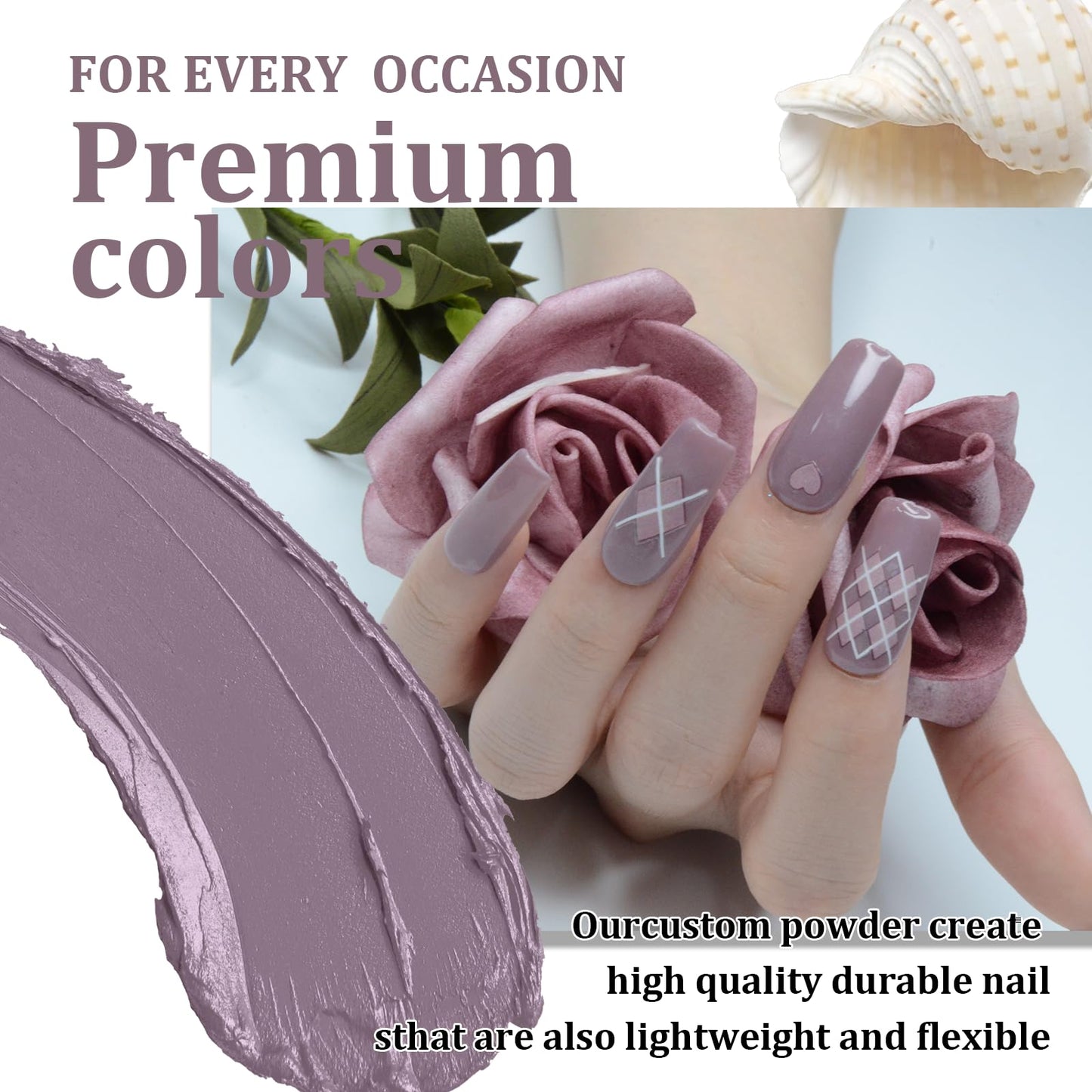 eodci 1 Oz/28g EODCI Nail Dip Powder - Brown Nude Powder Dip Nail Polish French Powder Pro Collection System Nail Art Starter Manicure Salon, Odor-Free&Long-Lasting, No Needed Nail Lamp Curing