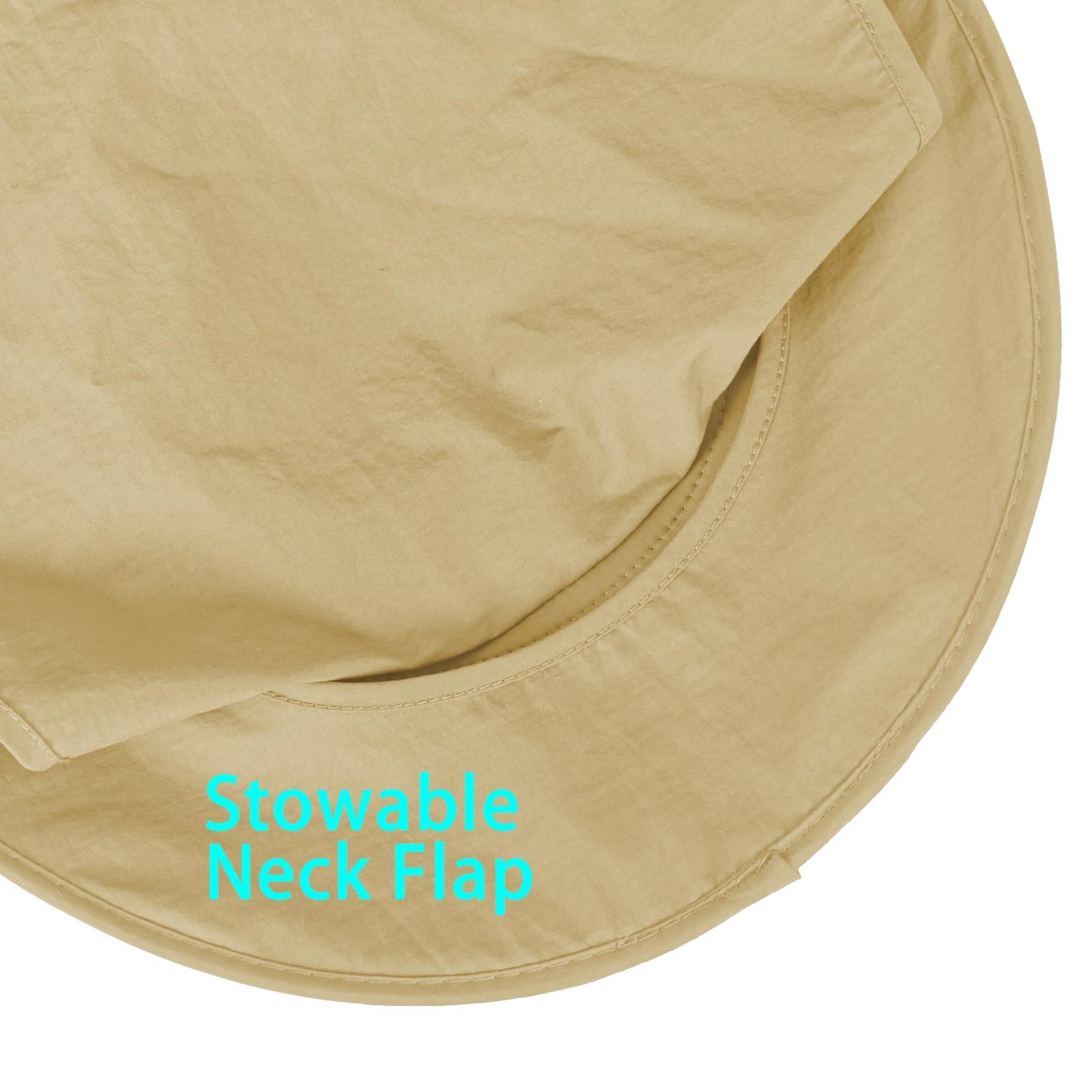 2Pack Sun Hats for Men Women Fishing Hat UPF 50+ Breathable Wide Brim Bucket Hats Summer UV Protection Safari Hat with Neck Flap Black/Khaki