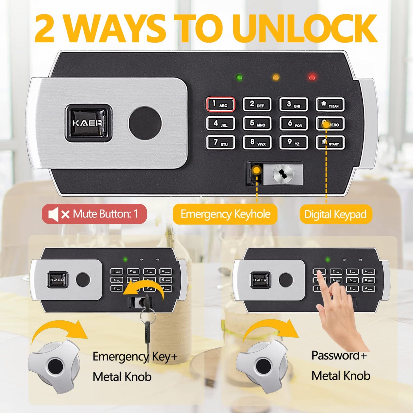 2.6 CUB Depository Drop Safe Fireproof, Front Drop Slot Lock Box with Digital Combination and Anti-Fishing, Silent Deposit Safe Box, Security Money Safe for Cash Slips Expense Business Office Home
