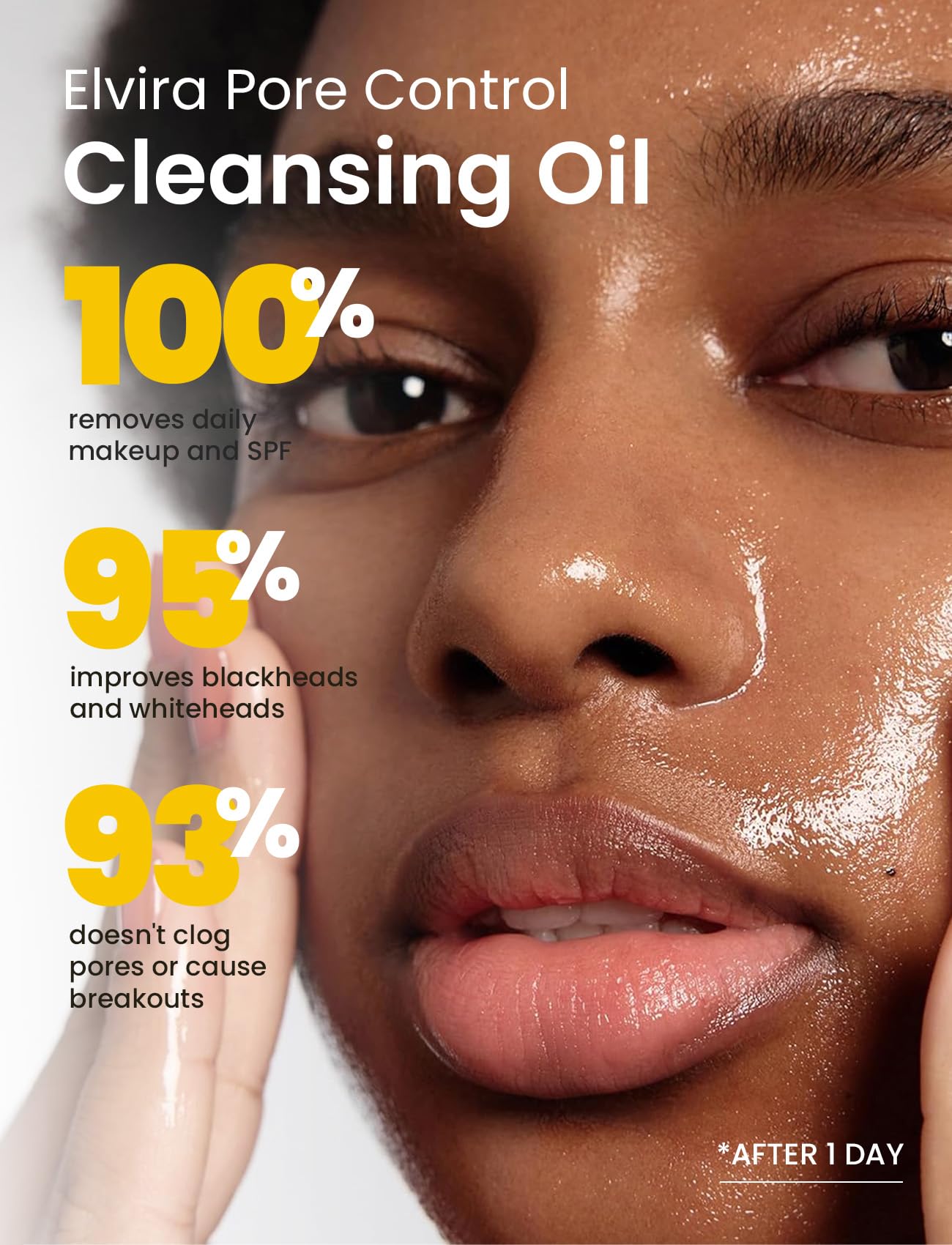Elvira Pore Control Cleansing Oil, Makeup Remover for Sensitive, Oil Cleanser for Face, Blackhead Removal, Korean Skin care, Hydrating, Fragrance-Free