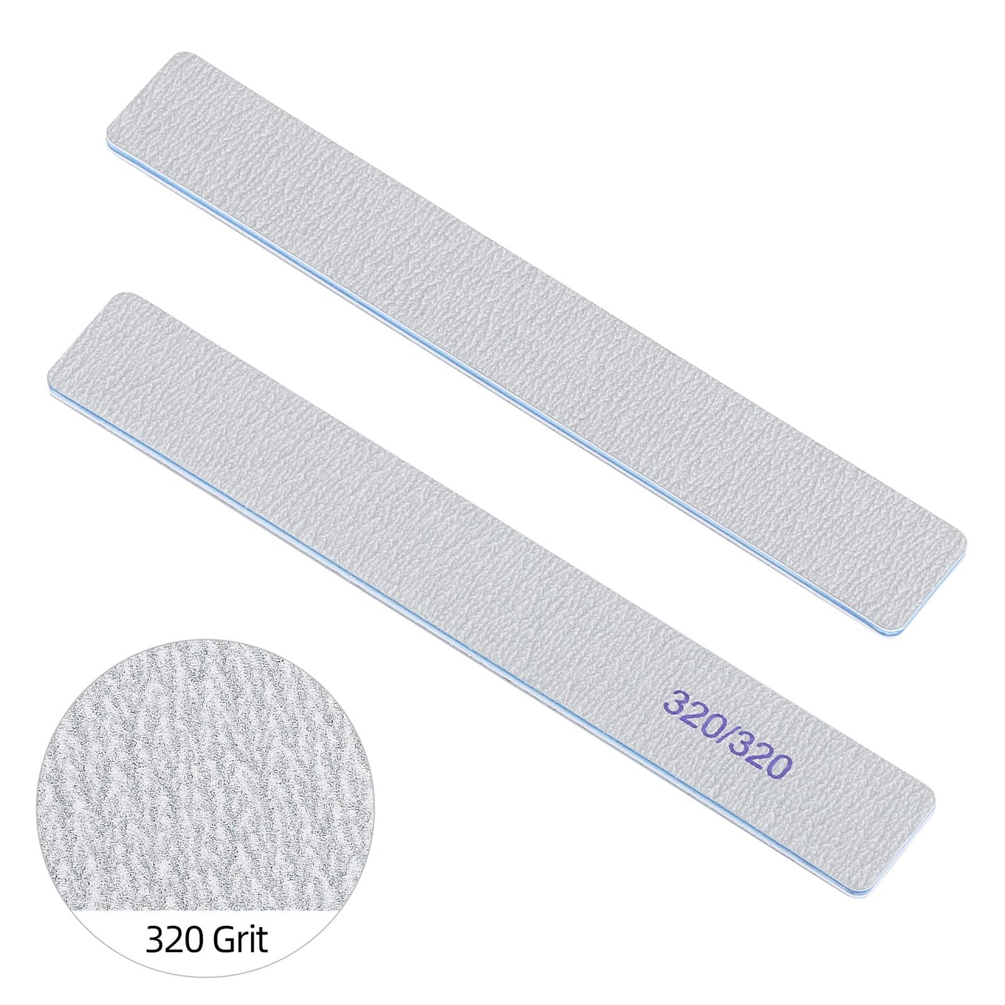 25 Count Nail Files for Natural Nails 320 Grit Fine Grit Nail Buffers for Buffing and Smoothing Nails