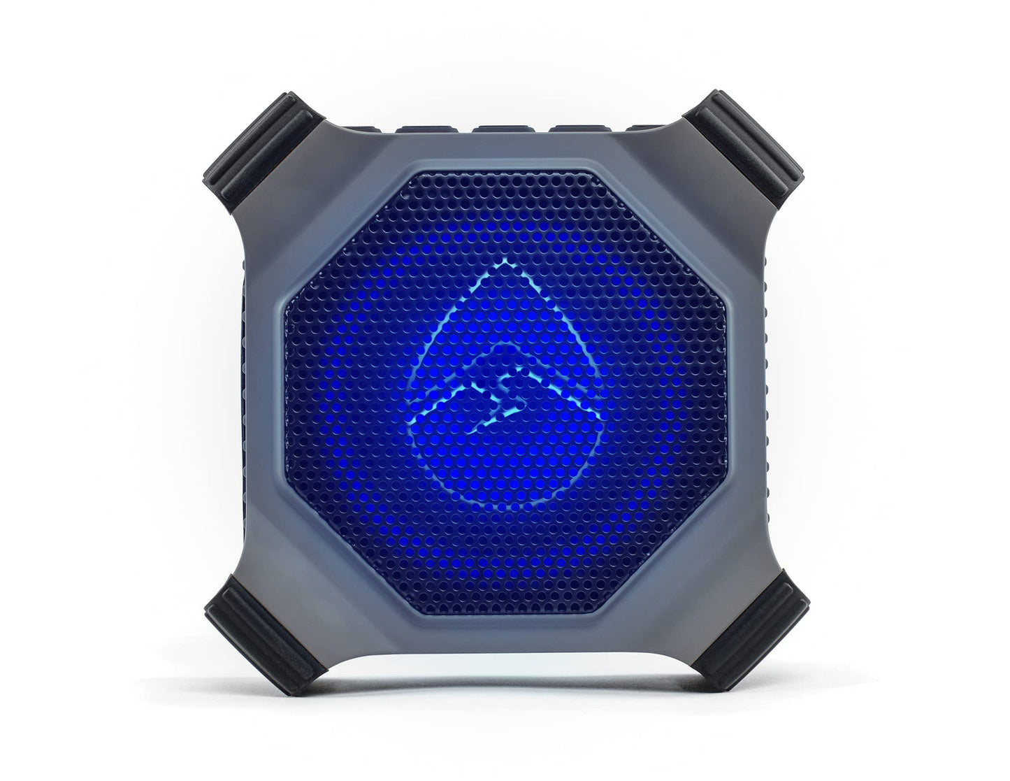 ECOXGEAR EcoEdge Plus GDI-EXEGPL410 Rugged Waterproof Floating Portable Bluetooth Wireless 20 Watt Smart Speaker with Bottle Opener and LED Party Lights (Gray)