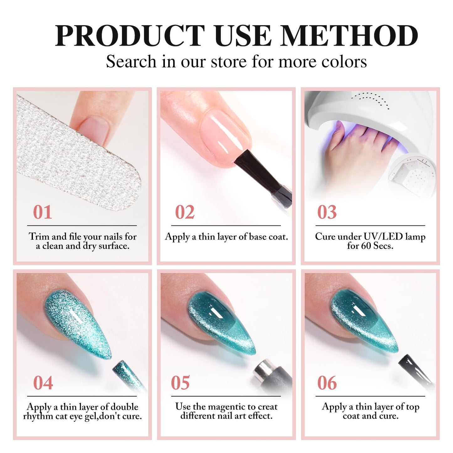 Double Rhythm Jelly Glass Cat Eye Gel Polish with Magnet 15ML Holographic Glitter Shimmer Translucent Sheer Color Magnetic Nail Polish Salon DIY at Home (Jelly Pale Purple-MC1100)