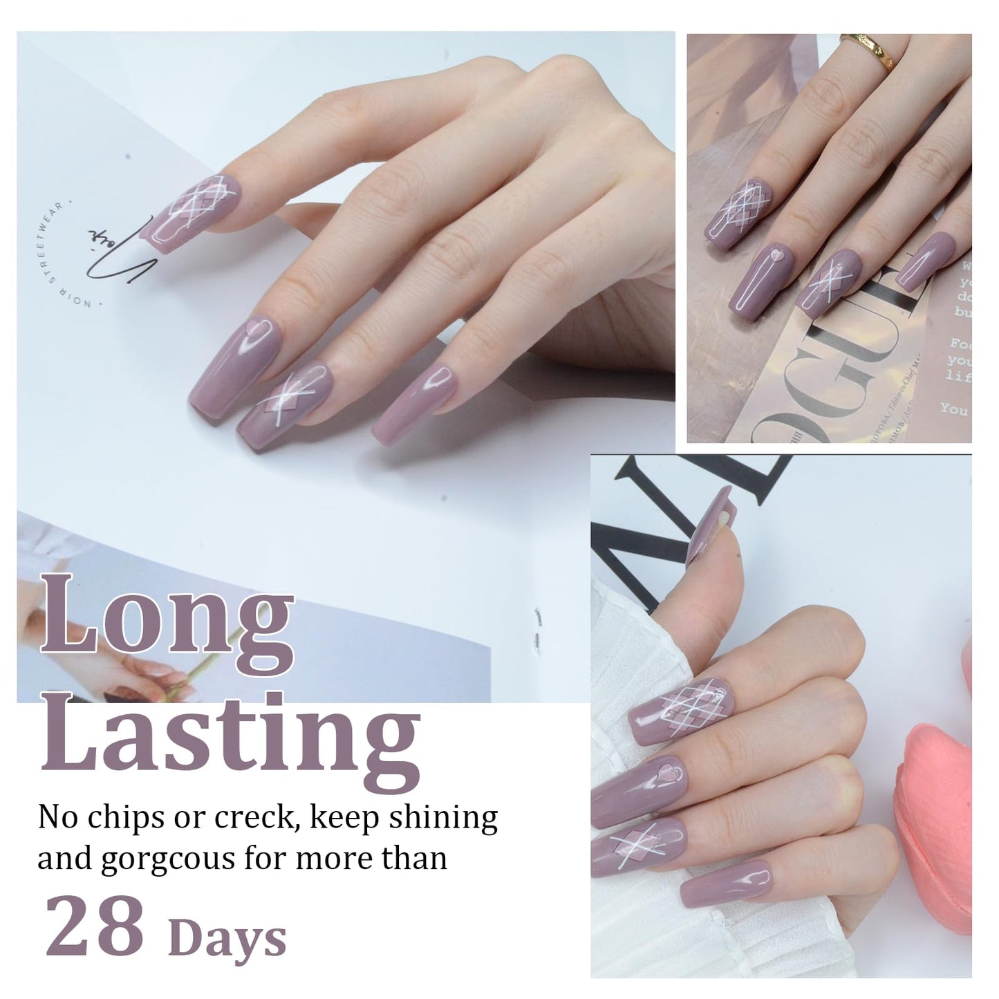 eodci 1 Oz/28g EODCI Nail Dip Powder - Brown Nude Powder Dip Nail Polish French Powder Pro Collection System Nail Art Starter Manicure Salon, Odor-Free&Long-Lasting, No Needed Nail Lamp Curing