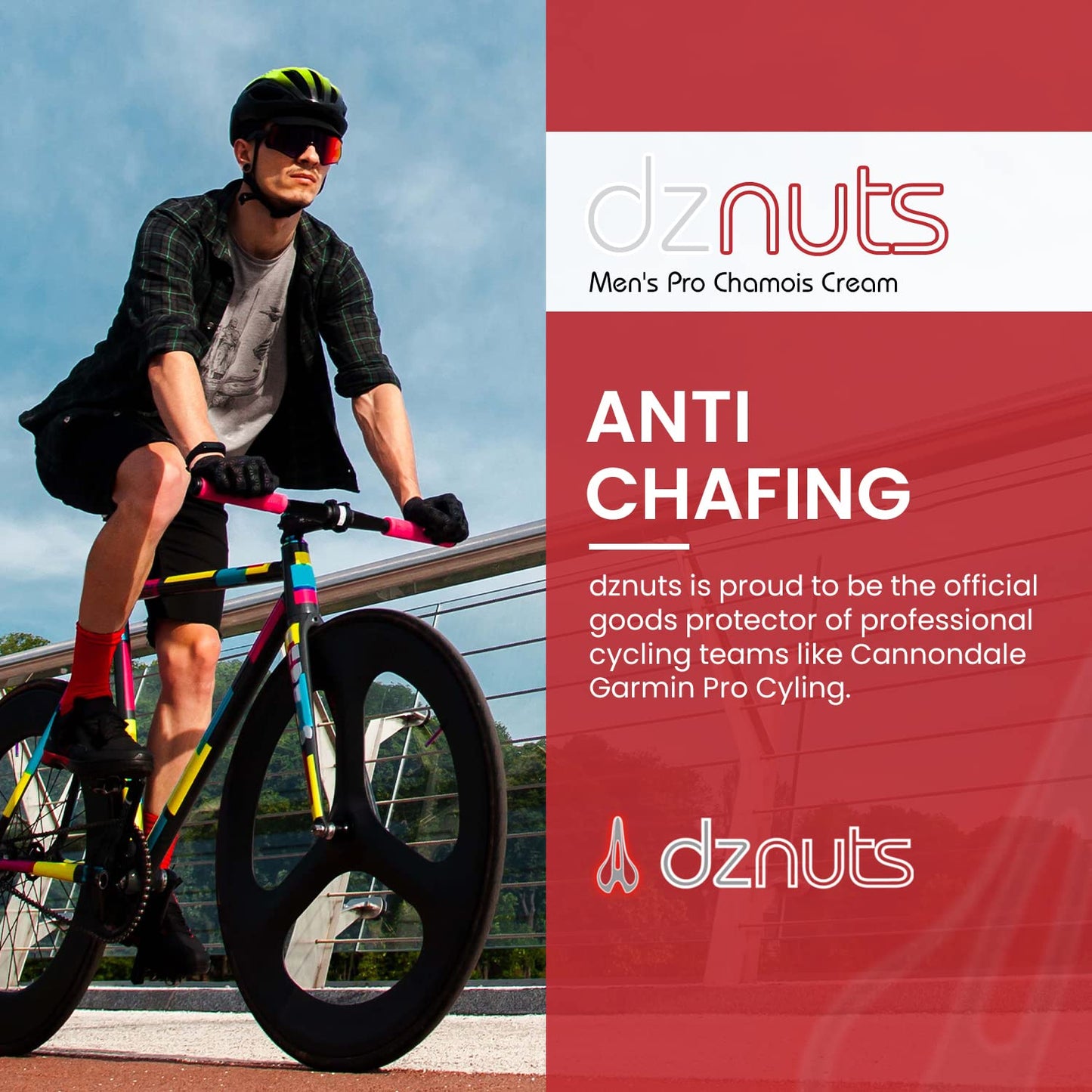 dznuts, Men’s Pro Chamois Cream + in Heat Embrocation Cream (Low Heat)