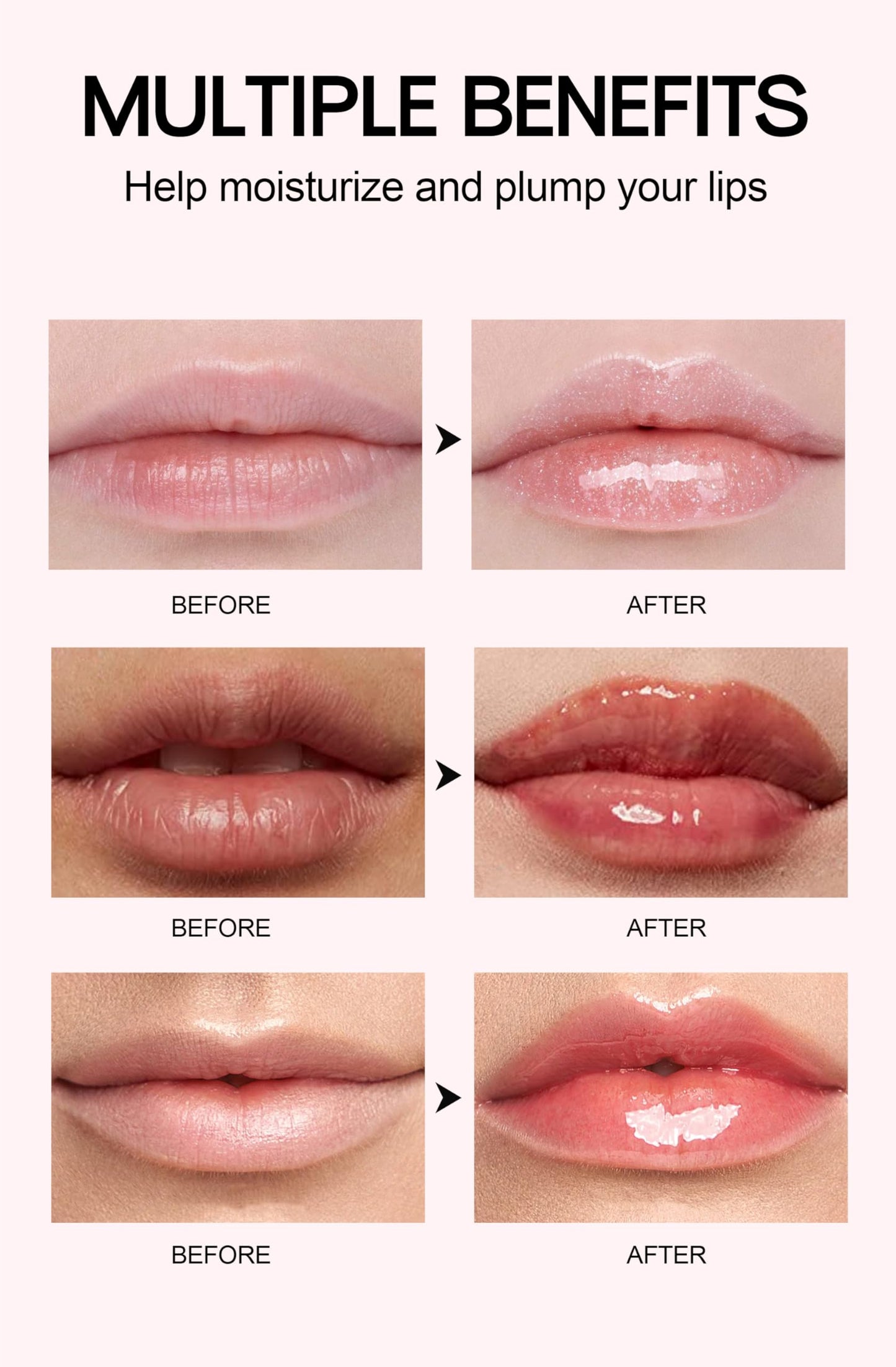 Easilydays 3 Colors Lifter Gloss, Spicy Lip Plumping Booster Lip Glossy Lipstick, Hydrating, Volumizes, High-Shine, Fuller Mirror Lip Glaze, Plump &Pout Lip Plumper for Women Girls, Set #04,05,06
