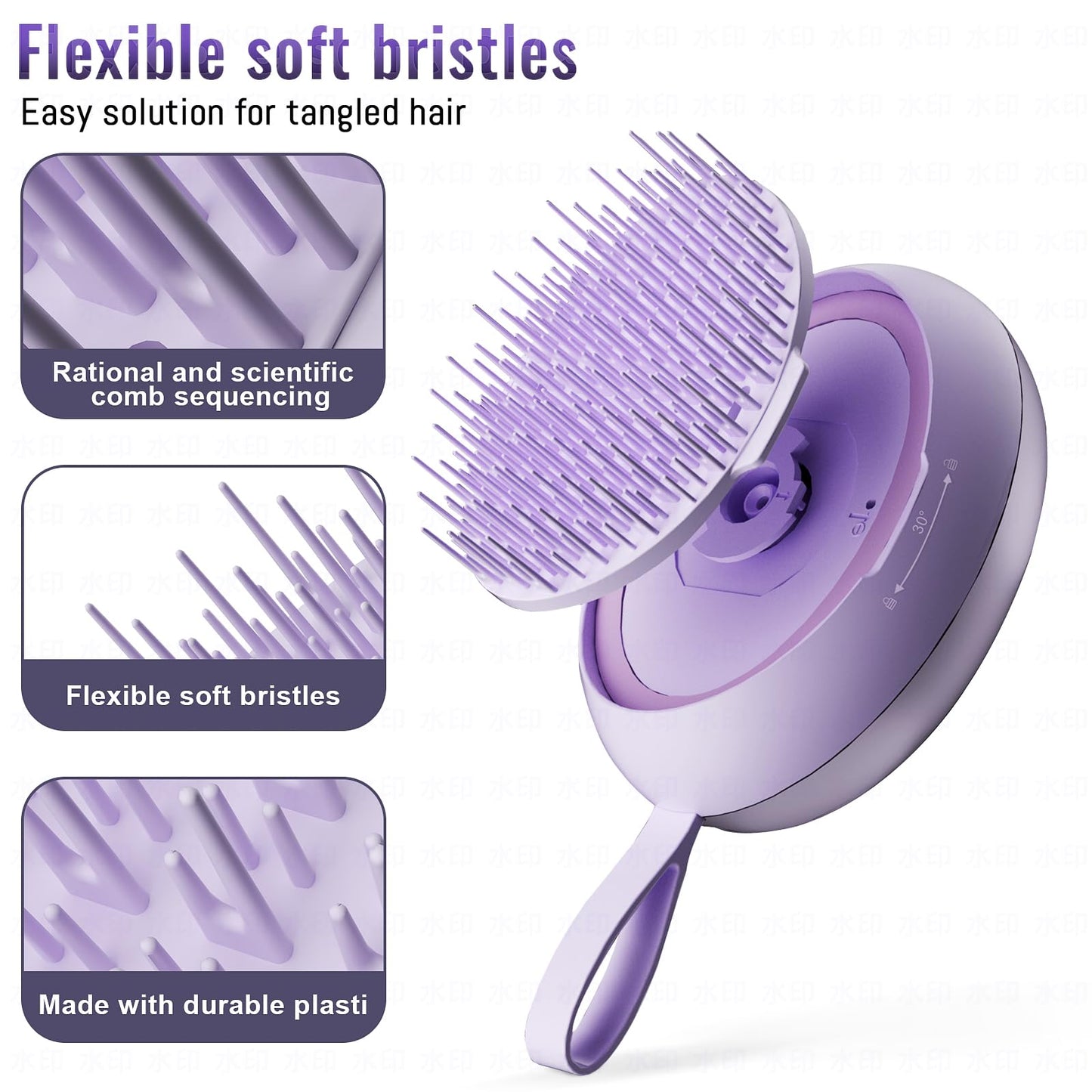 DYUHOOAO Scalp Massager Hair Growth Comb - Electric Anion Hair Brush for Stimulate Hair Follicles - Rechargeable Head Vibrating Massage Tools- Gifts for Men and Women to Relax Head Stress
