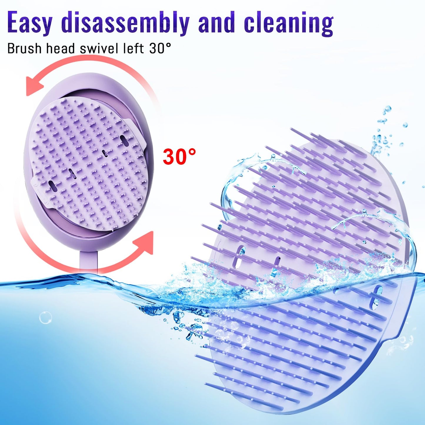 DYUHOOAO Scalp Massager Hair Growth Comb - Electric Anion Hair Brush for Stimulate Hair Follicles - Rechargeable Head Vibrating Massage Tools- Gifts for Men and Women to Relax Head Stress