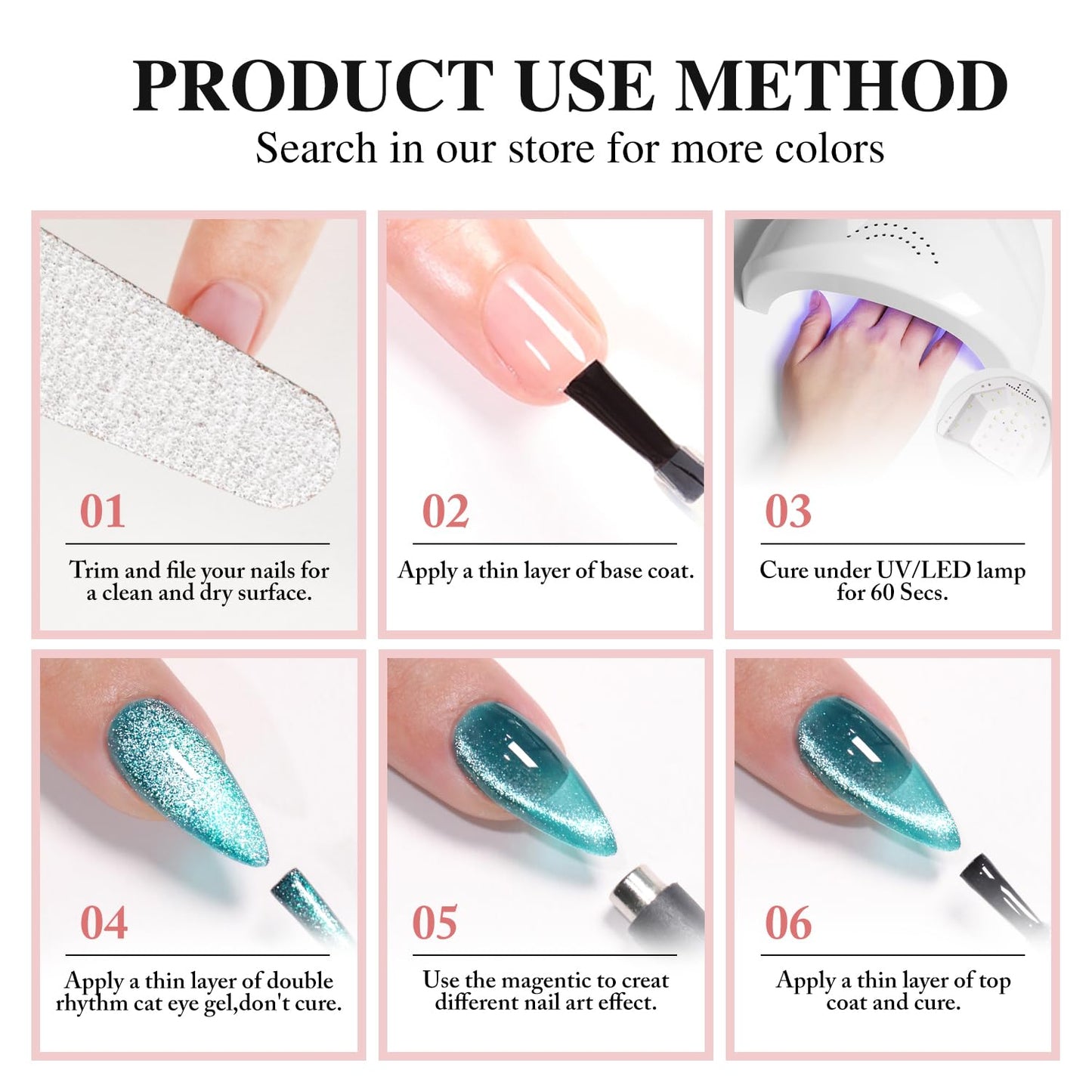 Double Rhythm Jelly Glass Cat Eye Gel Polish with Magnet 15ML Holographic Glitter Shimmer Translucent Sheer Color Magnetic Nail Polish Salon DIY at Home (Dark Purple-MC1066)