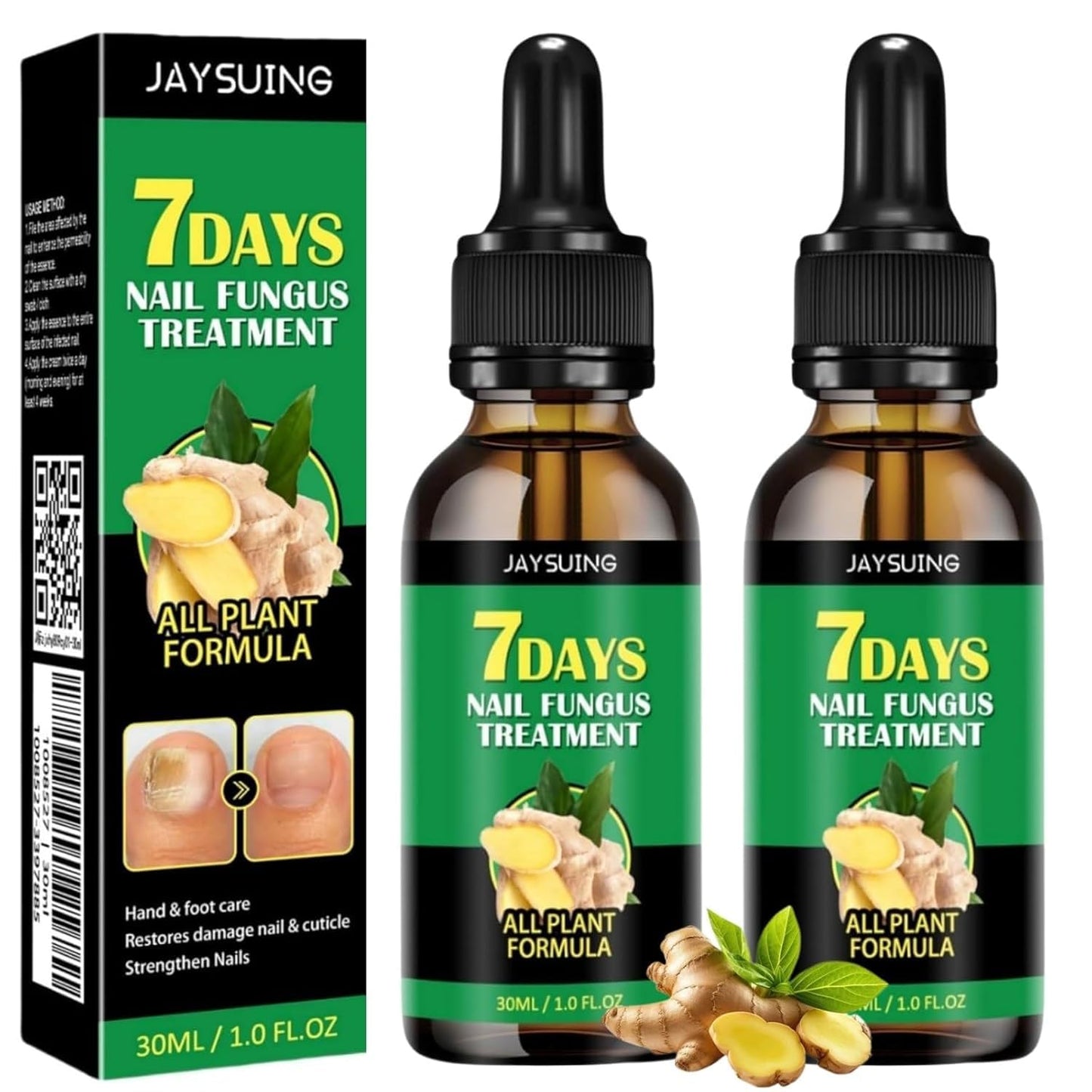 2PCS Ginger Growth Serum, Ginger Cuticle Care Oil for Nails,Ginger Nail Support