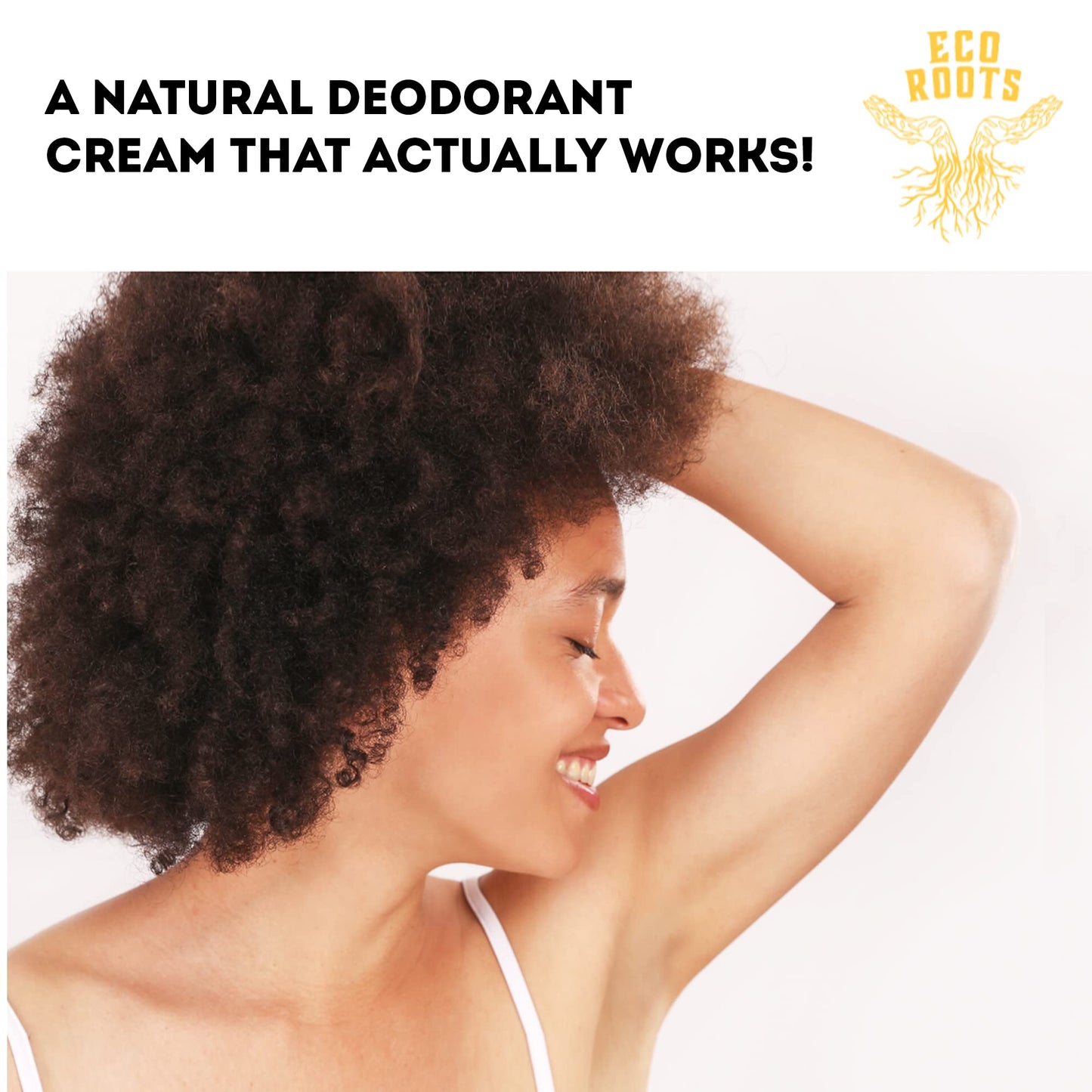 ECO ROOTS Natural Deodorant for Women & Men | Organic Deodorant Cream Non Aluminum | Baking Soda Free Healthy Deoderant for Body & Private Parts | All Vegan Pit Paste Zero Sweat | Citrus Scent