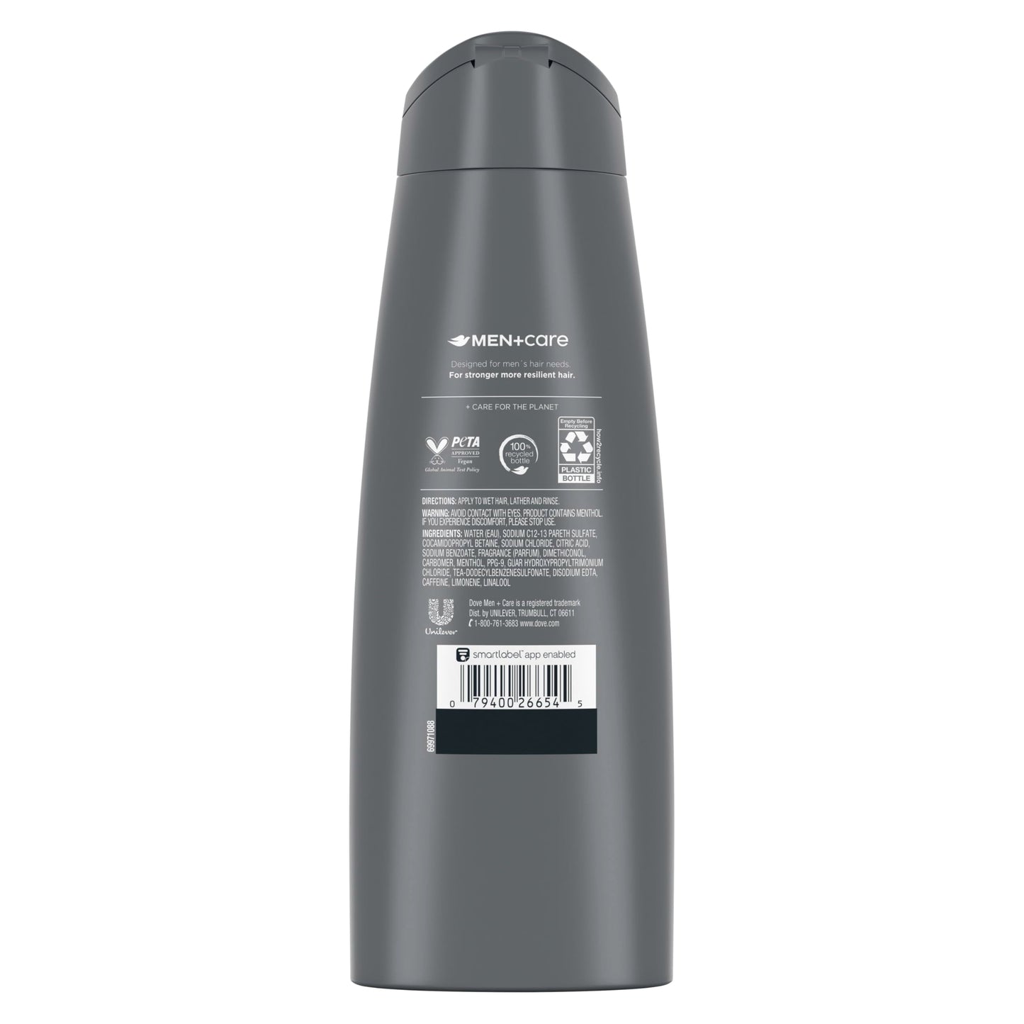 DOVE MEN + CARE Fortifying 2-in-1 Shampoo and Conditioner Fresh and Clean with Caffeine 4 Count For Everyday Care Helps Strengthen and Nourish Hair 12 oz