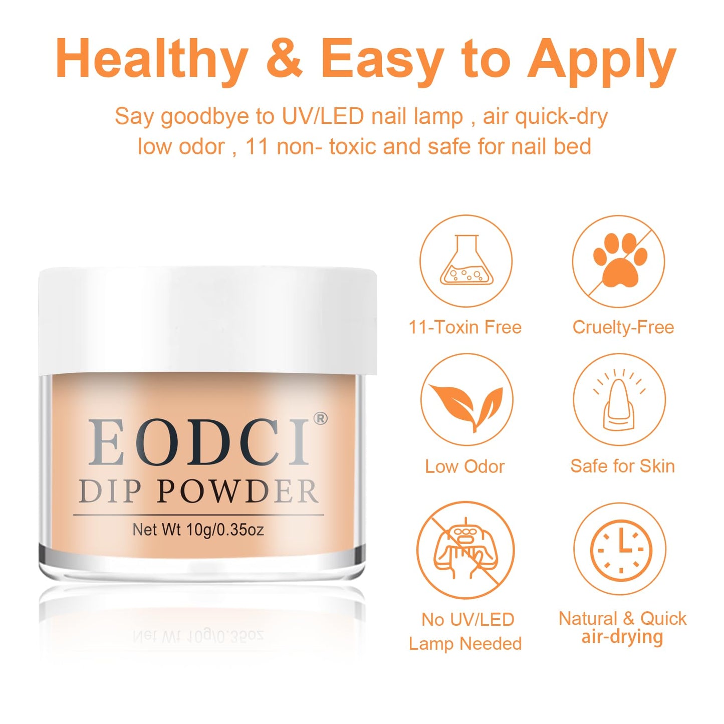 Eodci 12 Pcs Dip Powder Nail Kit Starter Quick Drying, 6 Colors Nude Brown Grey Mocha Dipping Powder Kit With Base & Top Coat/Activator/Brush Saver No Needed Nail Lamp Curing